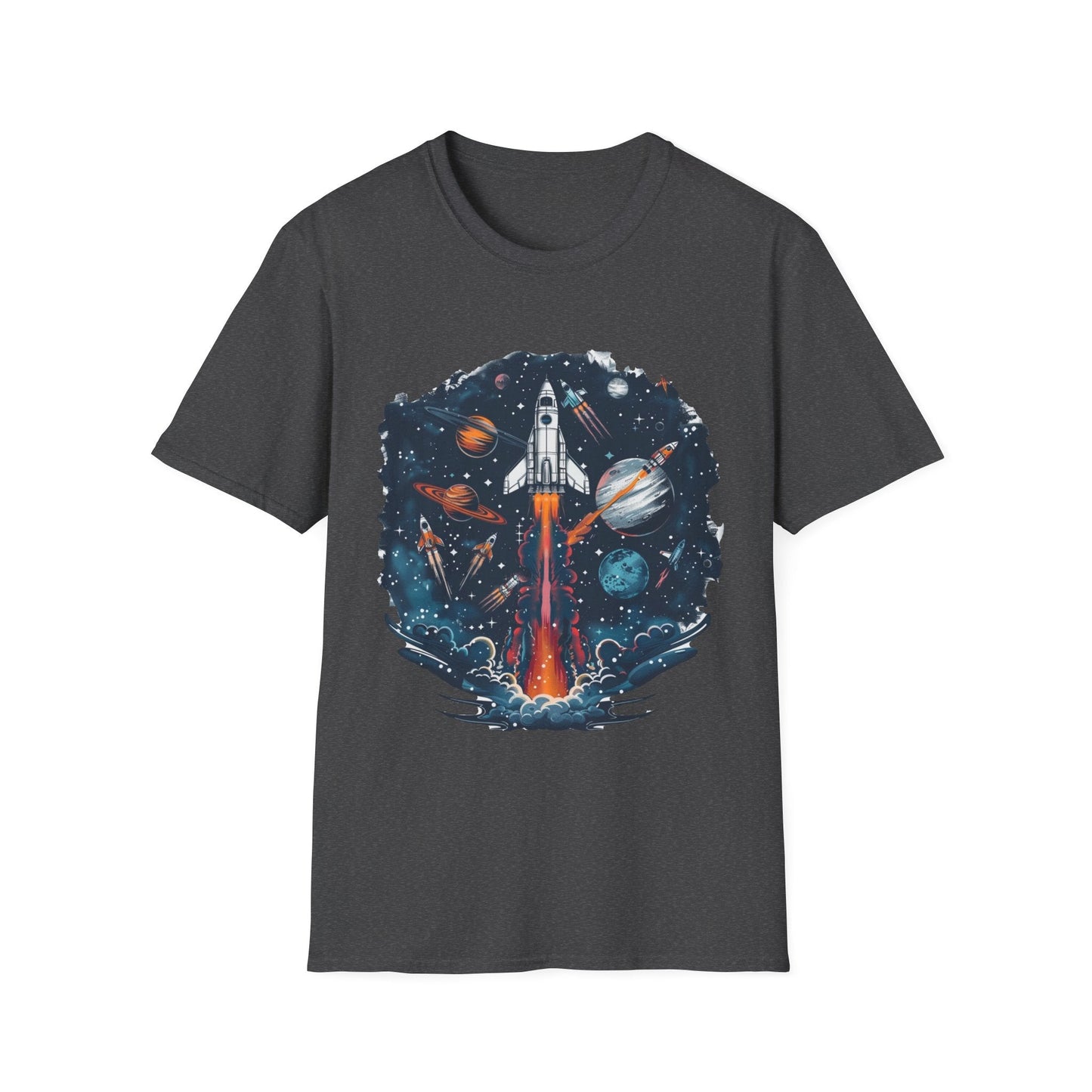 Cosmic Adventure T-Shirt - Unisex Rocket Space Tee, Astronaut Gift, Science Lover Shirt, Outer Space Apparel, Gift for Stargazers - IconVexa