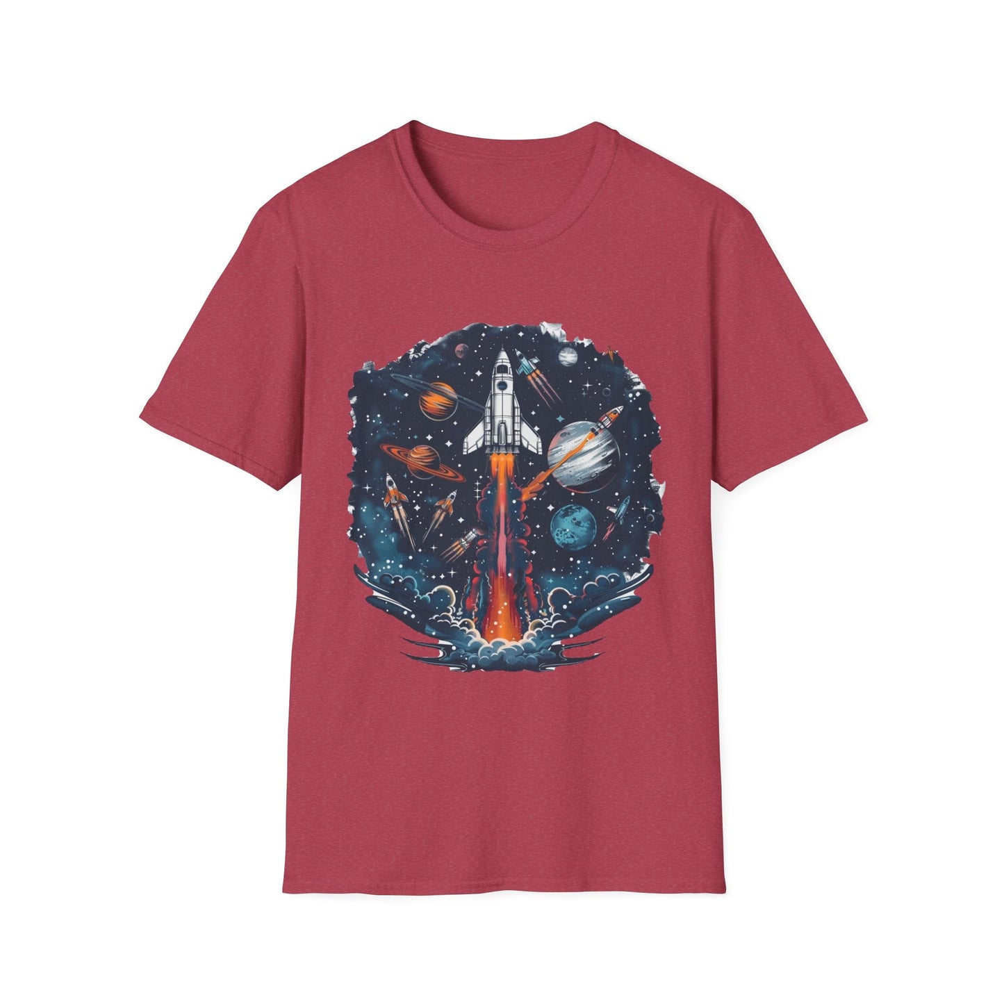 Cosmic Adventure T-Shirt - Unisex Rocket Space Tee, Astronaut Gift, Science Lover Shirt, Outer Space Apparel, Gift for Stargazers - IconVexa