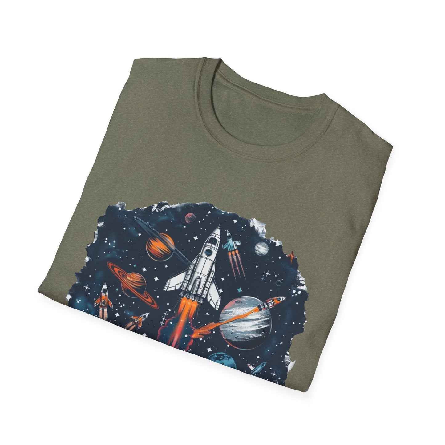 Cosmic Adventure T-Shirt - Unisex Rocket Space Tee, Astronaut Gift, Science Lover Shirt, Outer Space Apparel, Gift for Stargazers - IconVexa