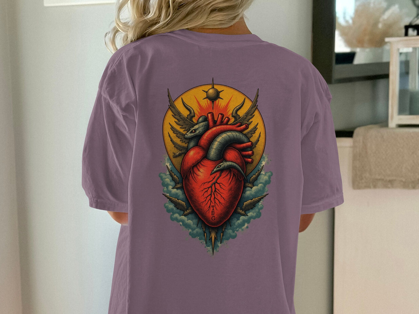 Colorful Heart and Nature Graphic T-Shirt product