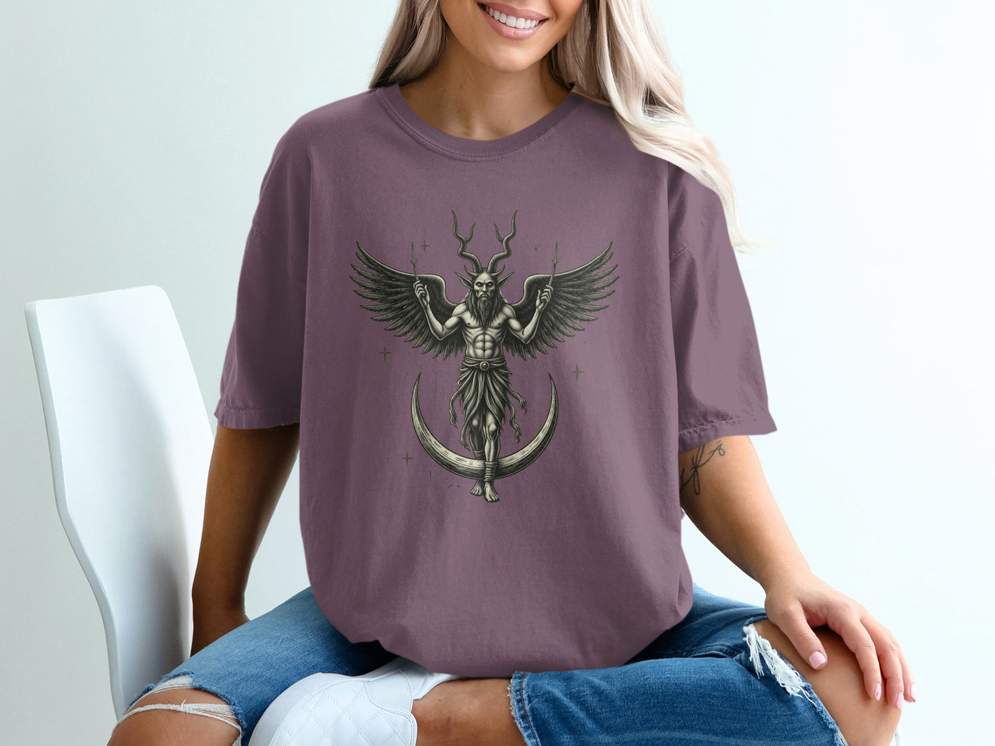 Mystical Winged Creature Graphic Loose Fit Shirt product