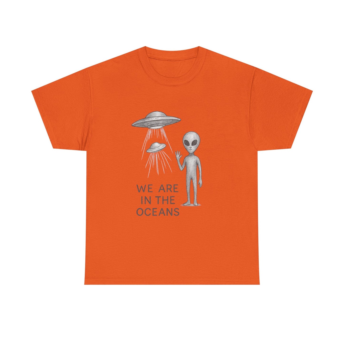 Unisex Alien Tee - Fun UFO Graphic Cotton T-Shirt, Gifts for Space Lovers, Comfortable Everyday Wear, Unique Sci - Fi Apparel - IconVexa
