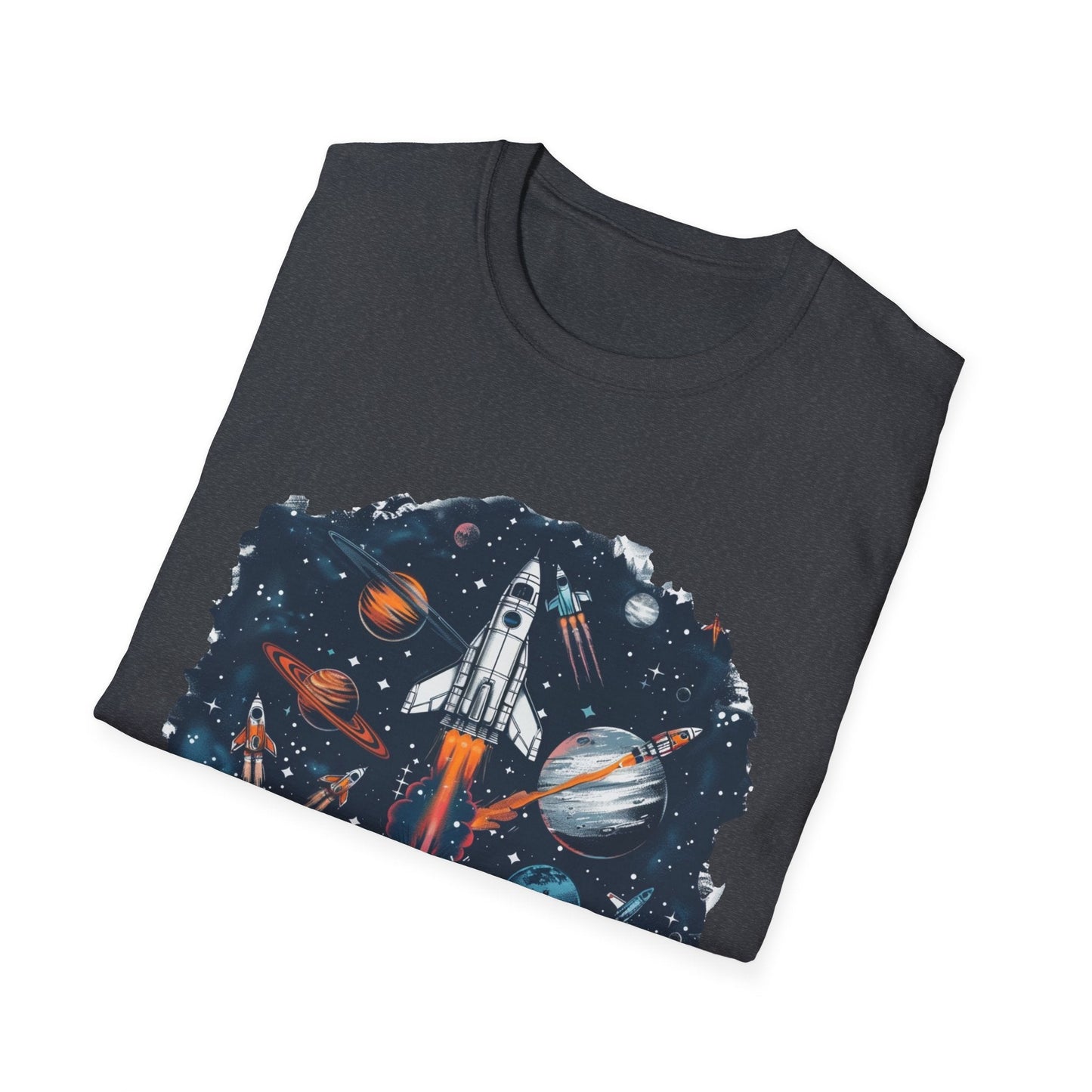 Cosmic Adventure T-Shirt - Unisex Rocket Space Tee, Astronaut Gift, Science Lover Shirt, Outer Space Apparel, Gift for Stargazers - IconVexa