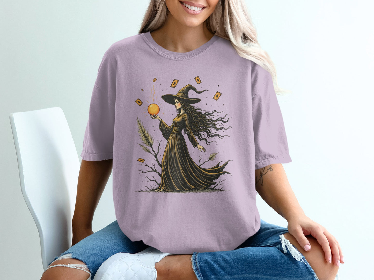 Enchanting Witch with Magic Orb T-Shirt product type