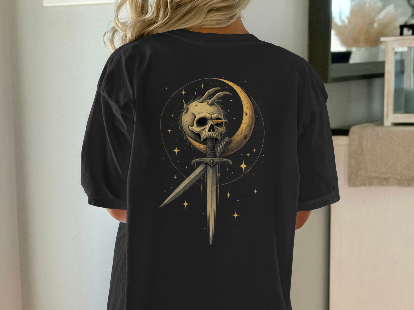 Mysterious Skull and Moon Graphic Tee product