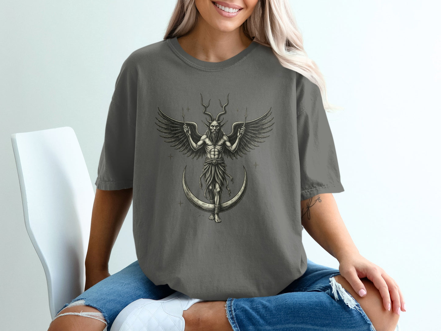 Mythical Winged Figurine Printed T-Shirt product