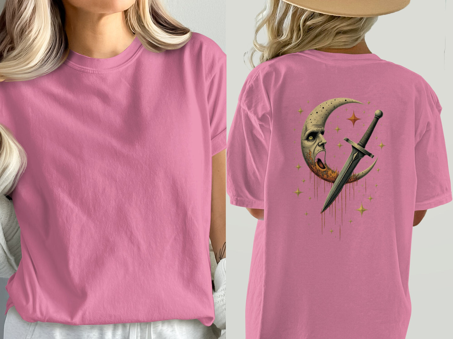 Moon and Dagger Graphic Design T-shirt product