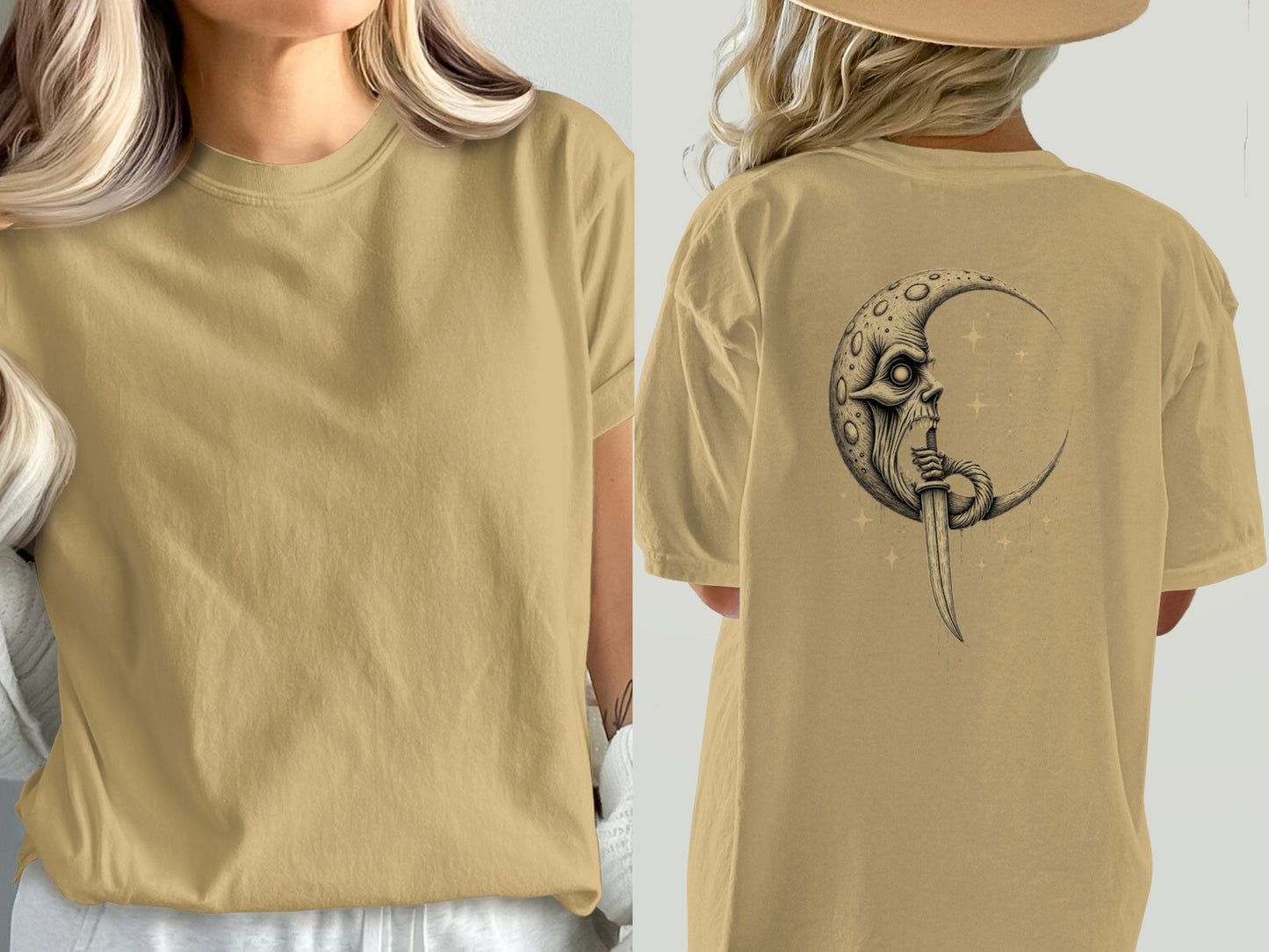 Artistic Moon and Stars Graphic Tee product type