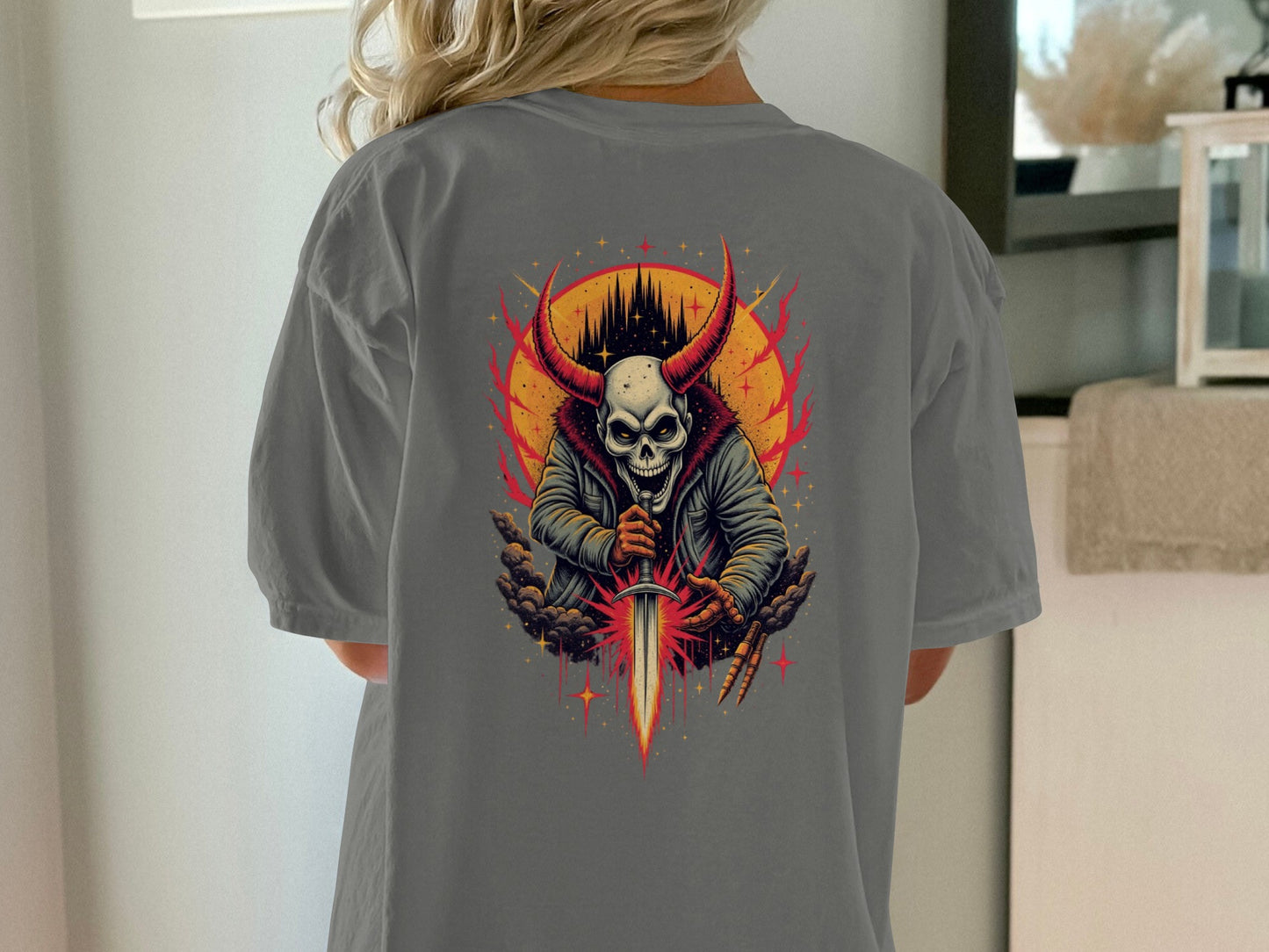 Grim Reaper Holding Sword Unisex T-Shirt product type