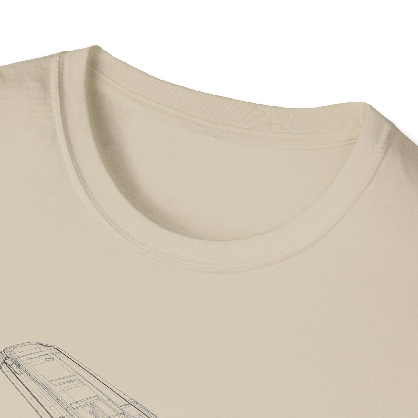 Futuristic Spaceship Graphic Tee - Unisex Softstyle T-Shirt, Space Lover Gift, Sci - Fi Shirt, Casual Everyday Wear, Galaxy Tee - IconVexa