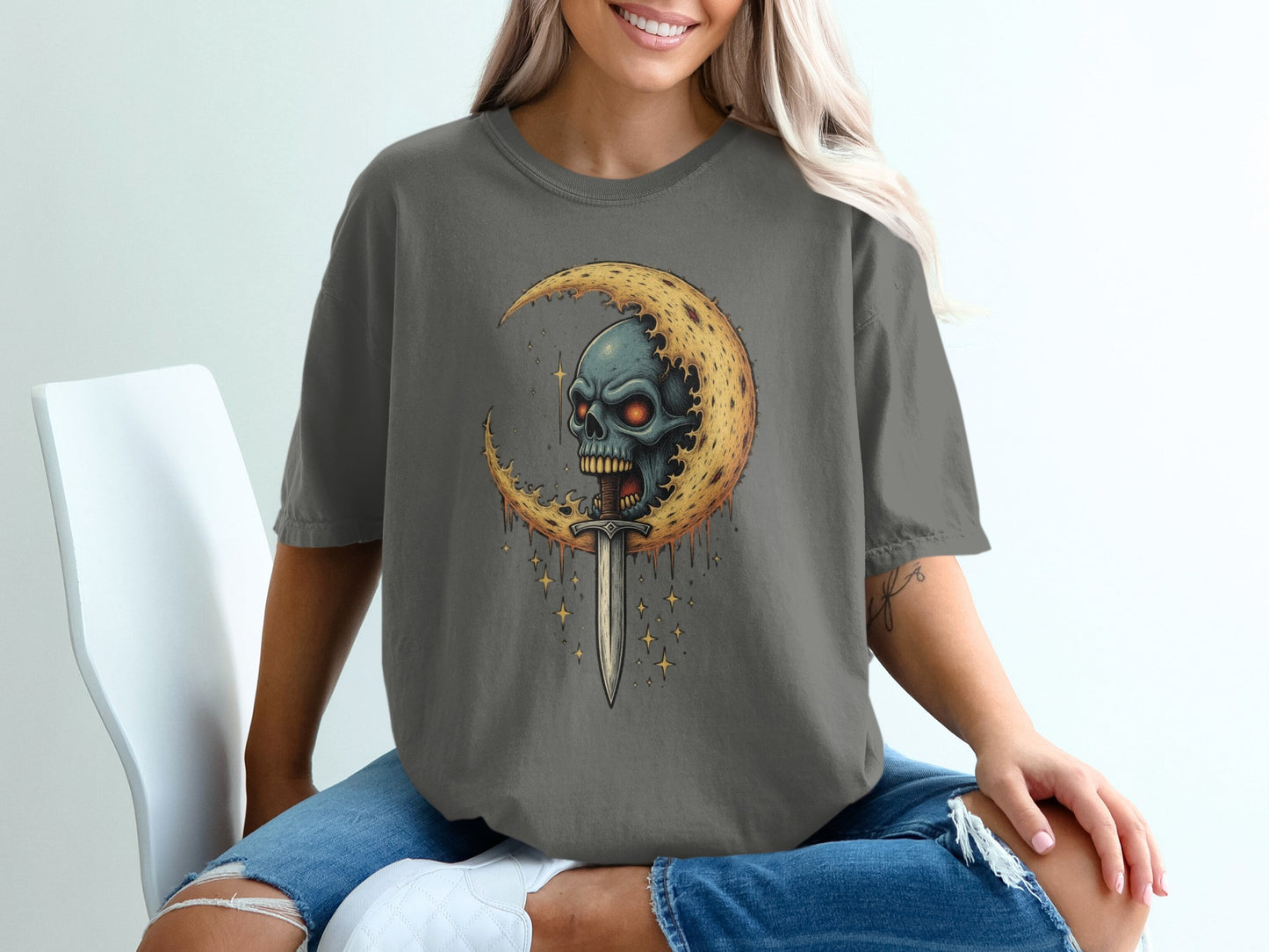 Grim Reaper Moon Graphic Tee shirt product type