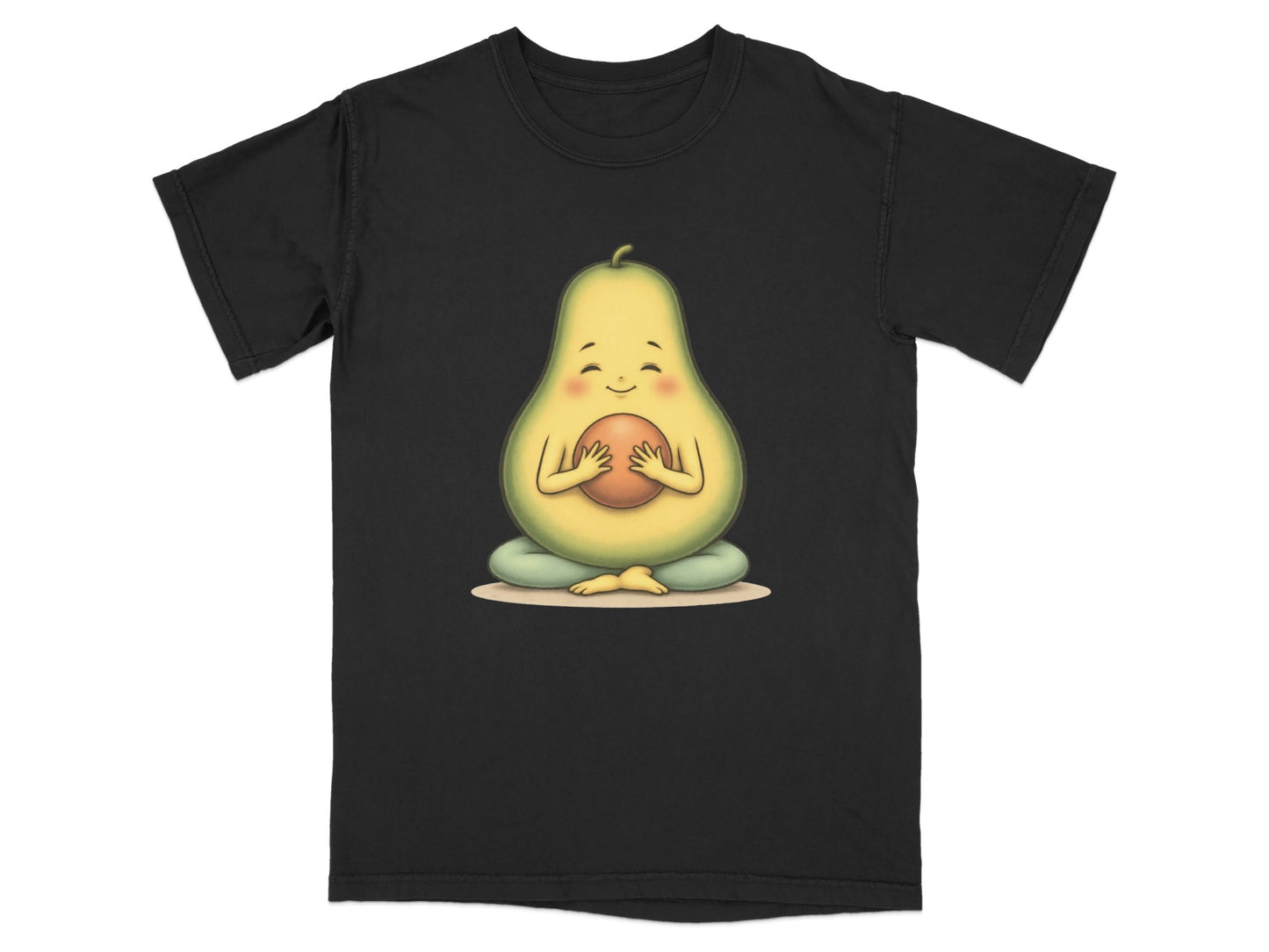 Peaceful Pear Cute Graphic Tee Black T-shirt product type