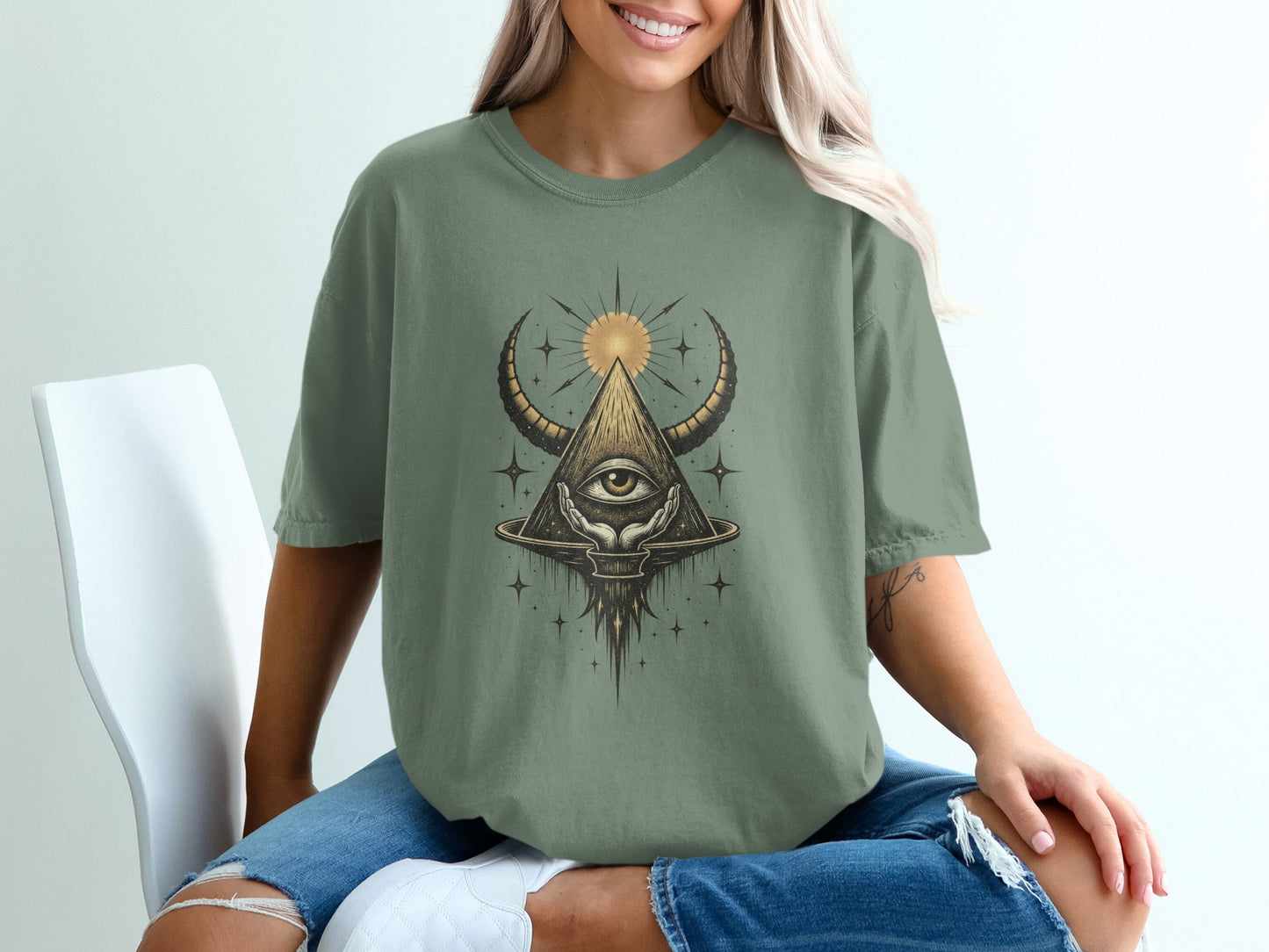 Cosmic Eye Pyramid Graphic Tee product