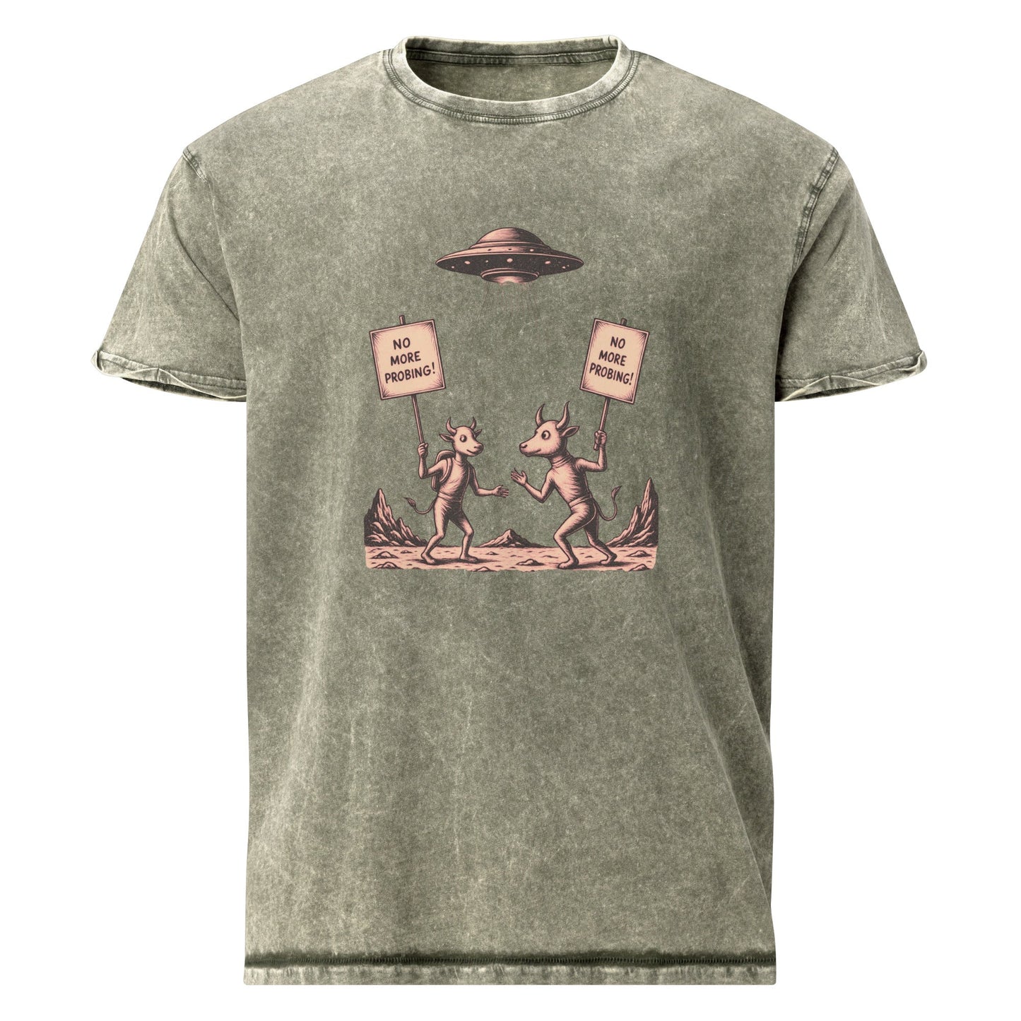 Alien Cow Protest UFO Shirt | Funny Space Tee with Cows & Saucer | Sci - Fi Graphic Gift Idea - IconVexa