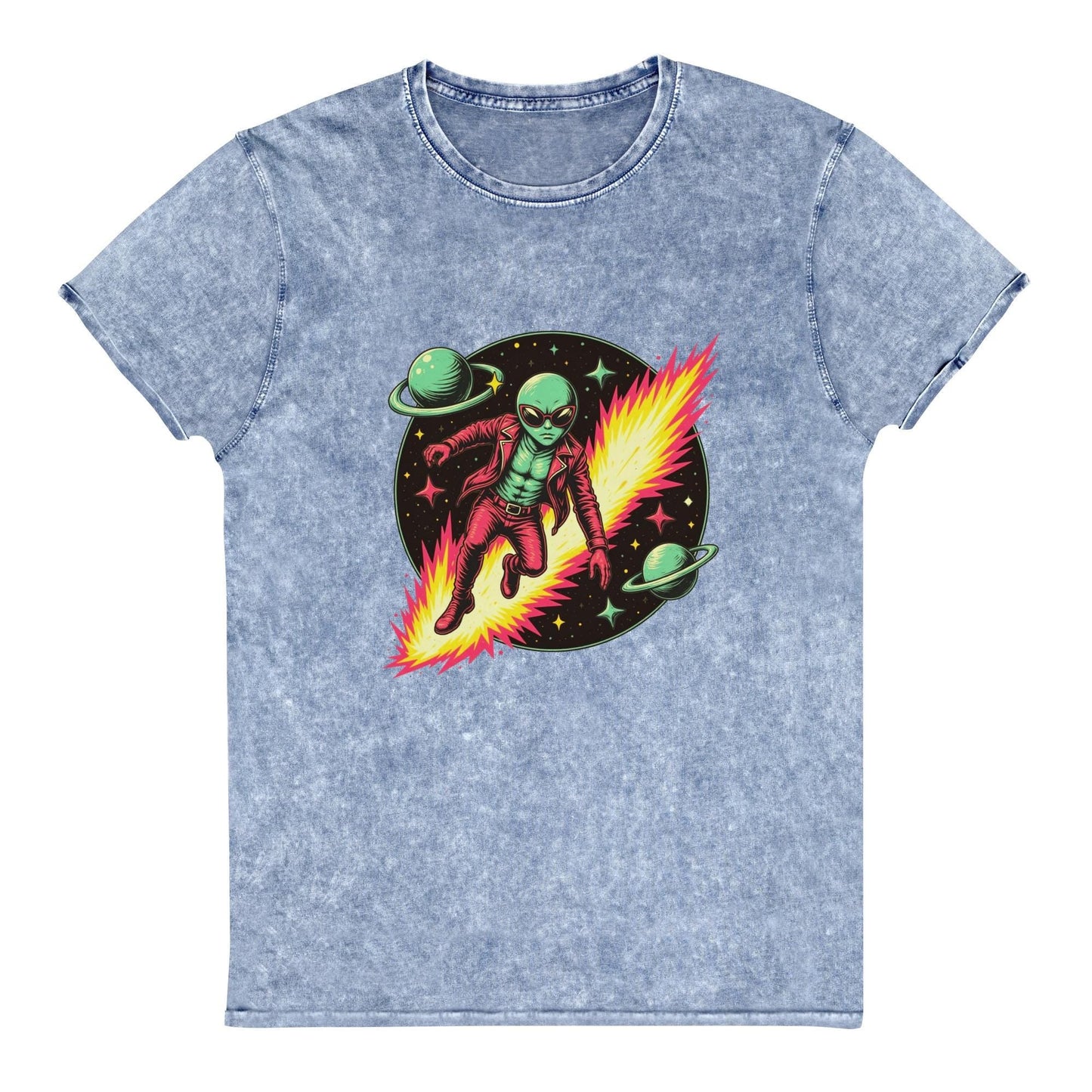 Alien Hero T-Shirt | Retro Sci - Fi Graphic Tee | Outer Space Adventure Shirt for Geeks - IconVexa