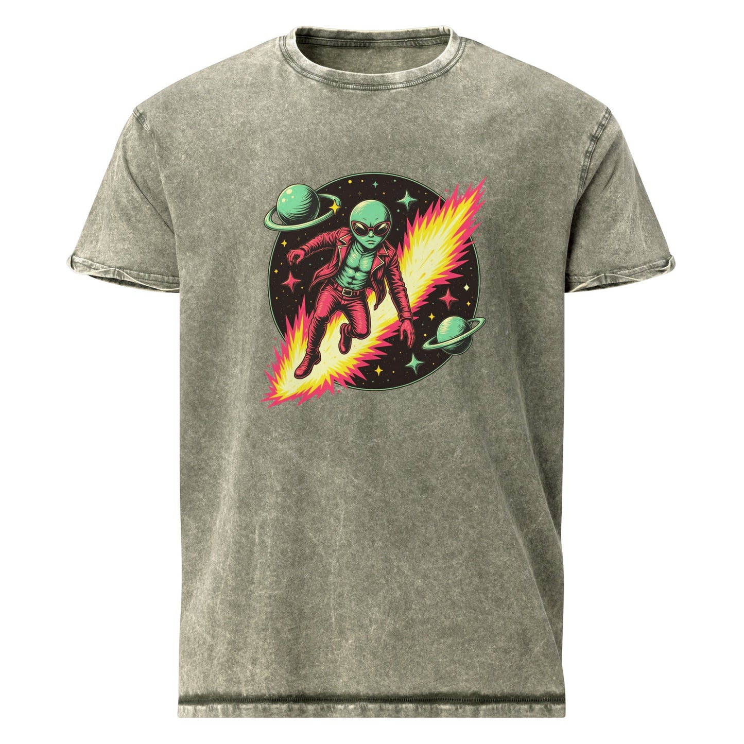 Alien Hero T-Shirt | Retro Sci - Fi Graphic Tee | Outer Space Adventure Shirt for Geeks - IconVexa
