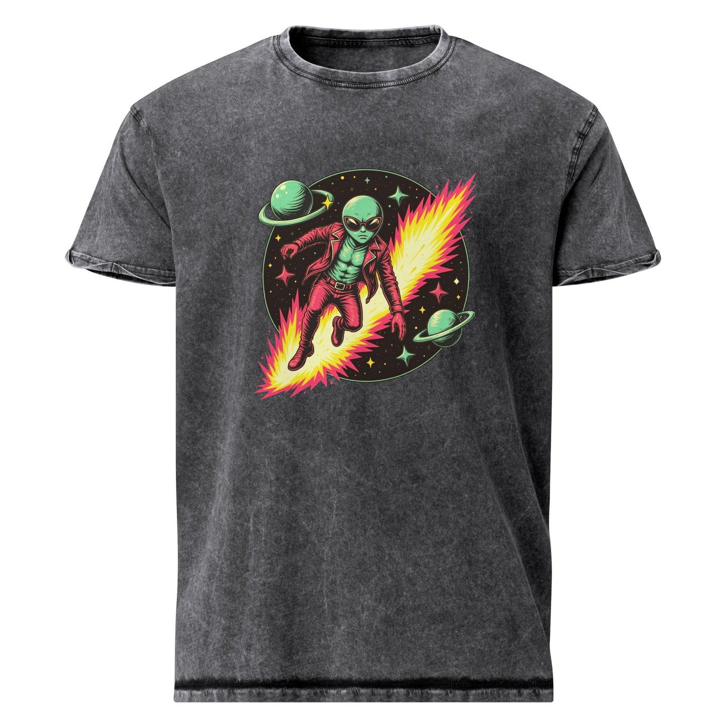 Alien Hero T-Shirt | Retro Sci - Fi Graphic Tee | Outer Space Adventure Shirt for Geeks - IconVexa
