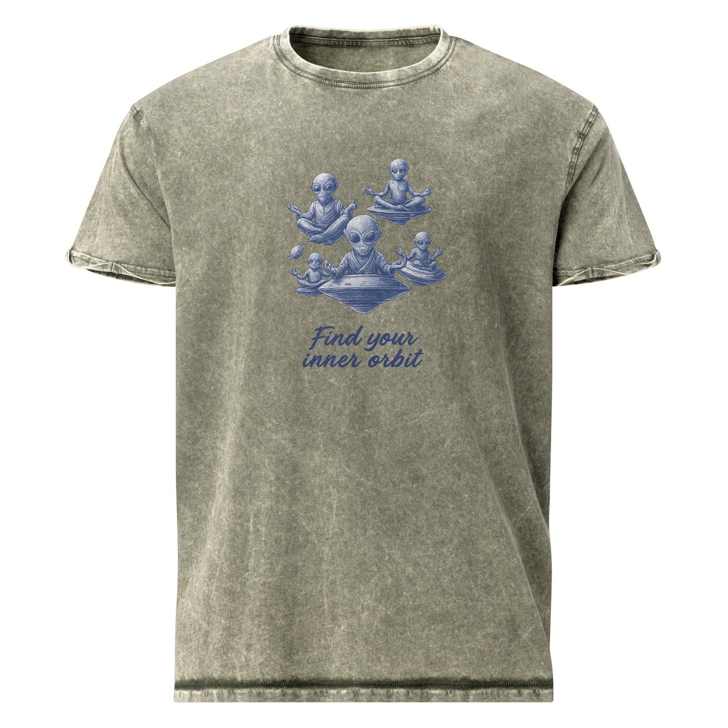 Alien Meditation Tee | Find Your Inner Orbit Shirt | Space - Themed Mindfulness T-Shirt - IconVexa