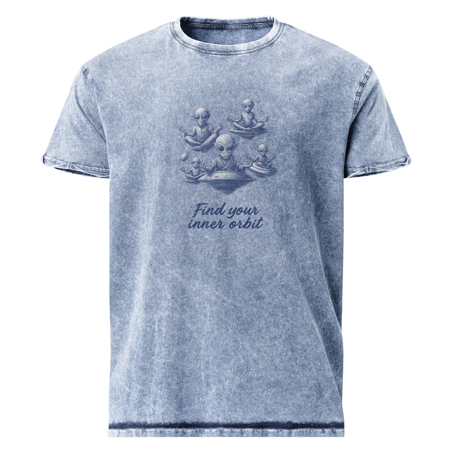 Alien Meditation Tee | Find Your Inner Orbit Shirt | Space - Themed Mindfulness T-Shirt - IconVexa