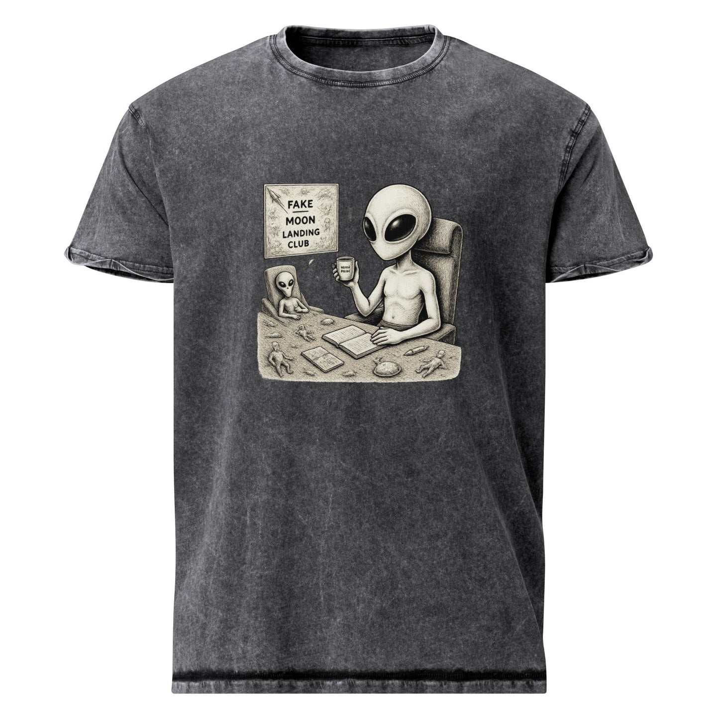Alien Moon Conspiracy Tee | Funny Space Graphic for Geeks | Sci - Fi Truth Seeker T-Shirt - IconVexa