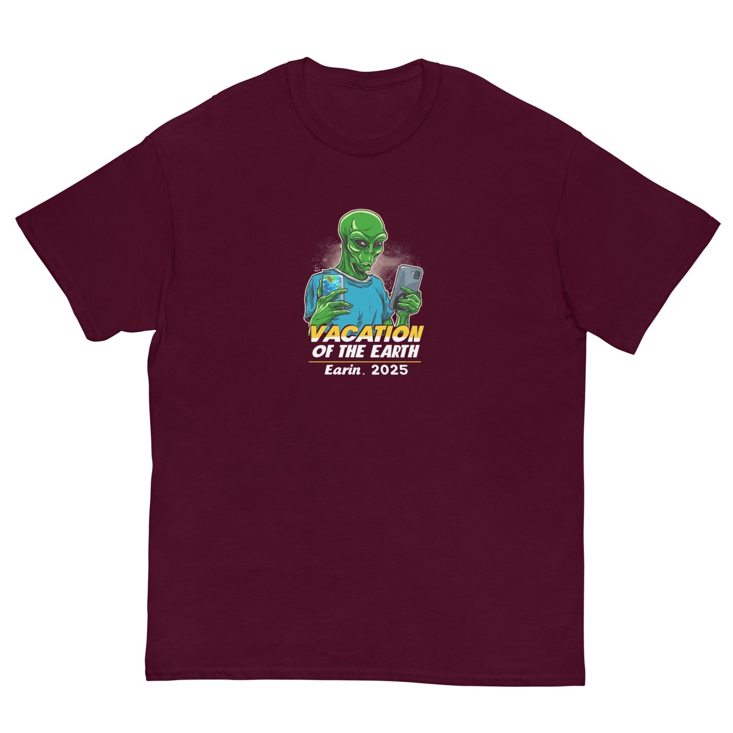 Alien Selfie Tee | Vacation on Earth 2025 Shirt | Funny Sci - Fi UFO Graphic T-Shirt - IconVexa