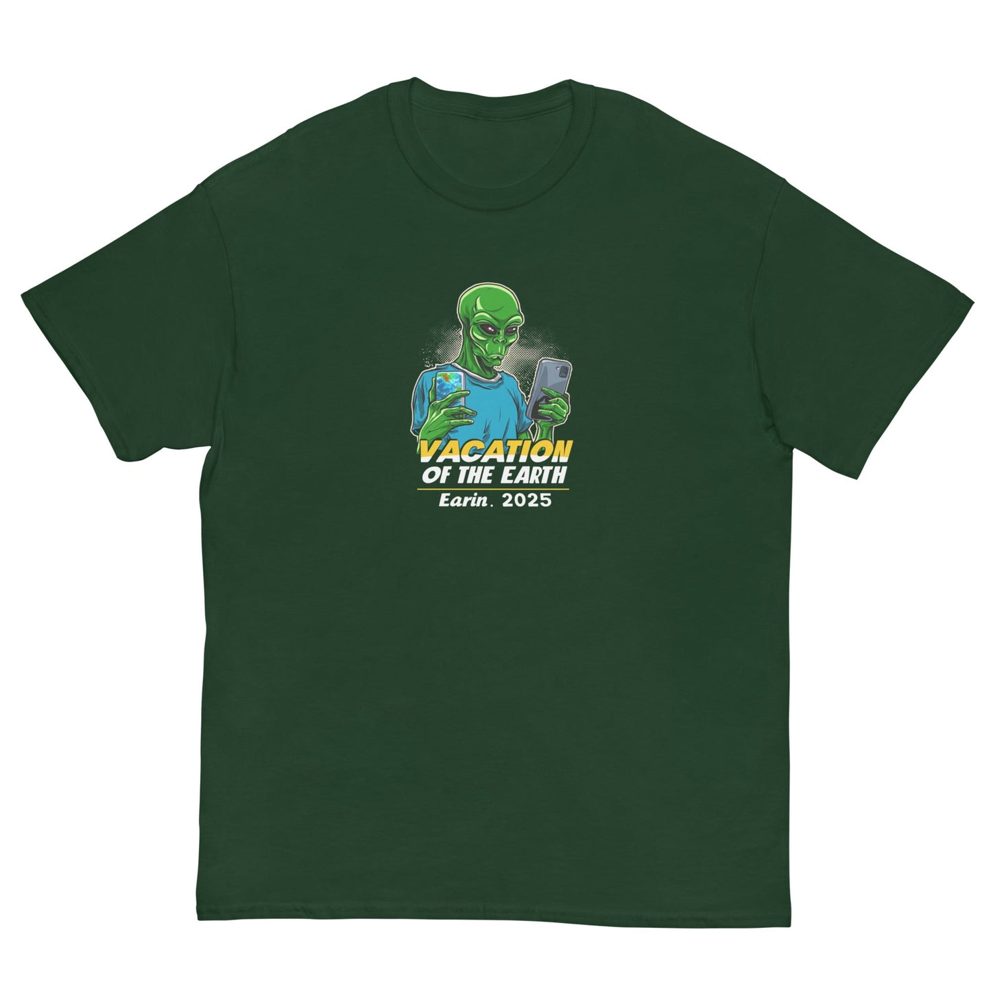Alien Selfie Tee | Vacation on Earth 2025 Shirt | Funny Sci - Fi UFO Graphic T-Shirt - IconVexa
