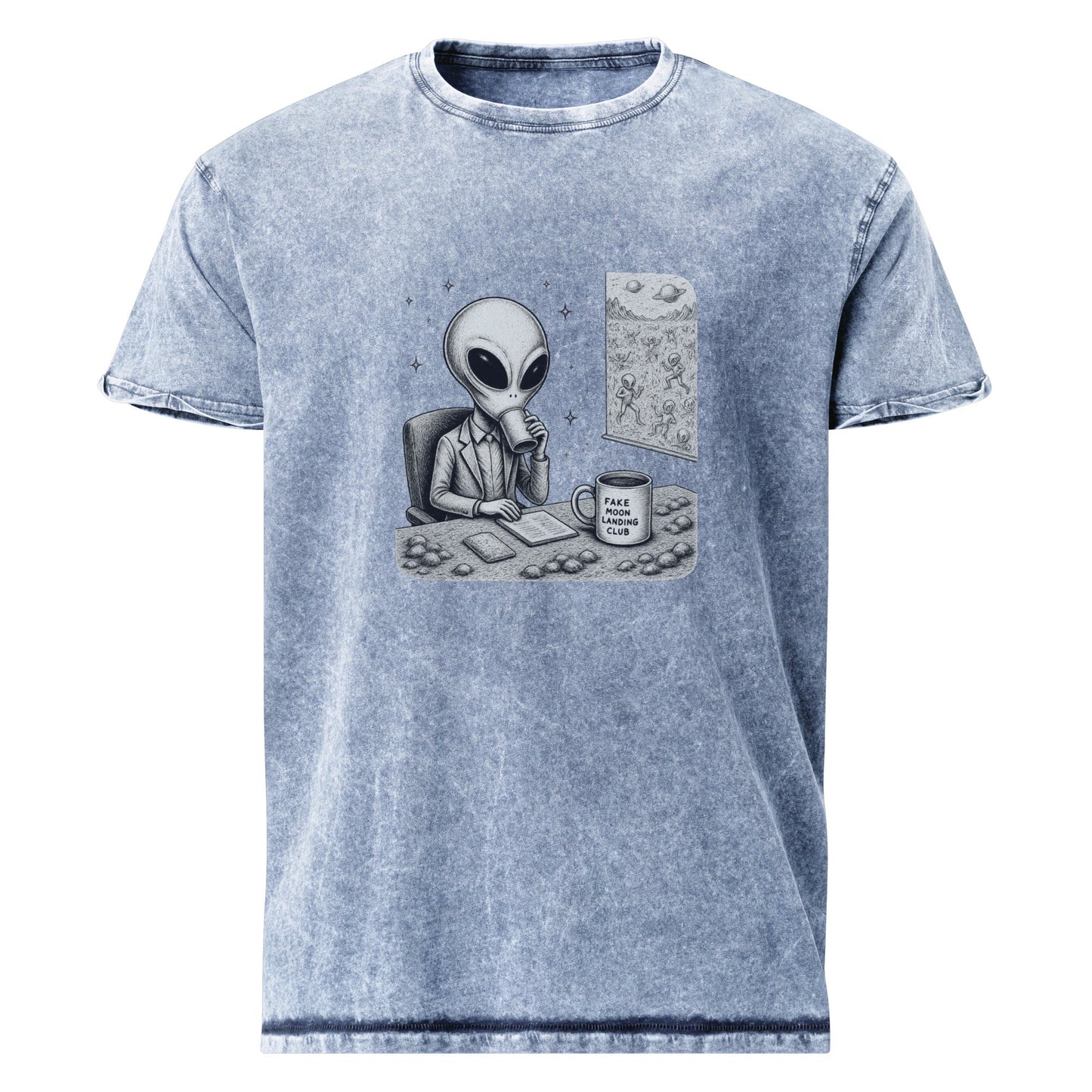 Alien Shirt Funny Conspiracy Style | UFO Shirt for Space Nerds | Sci - Fi Graphic Moon Club - IconVexa