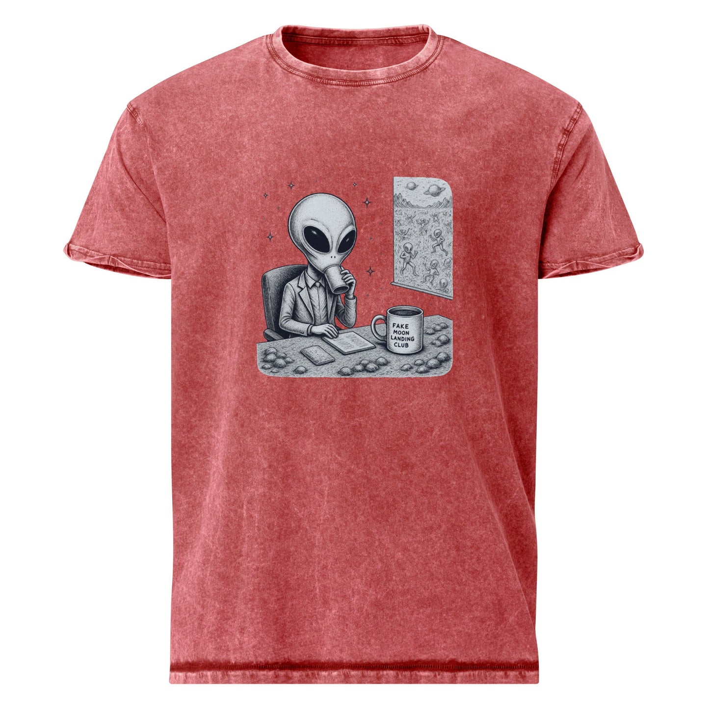 Alien Shirt Funny Conspiracy Style | UFO Shirt for Space Nerds | Sci - Fi Graphic Moon Club - IconVexa