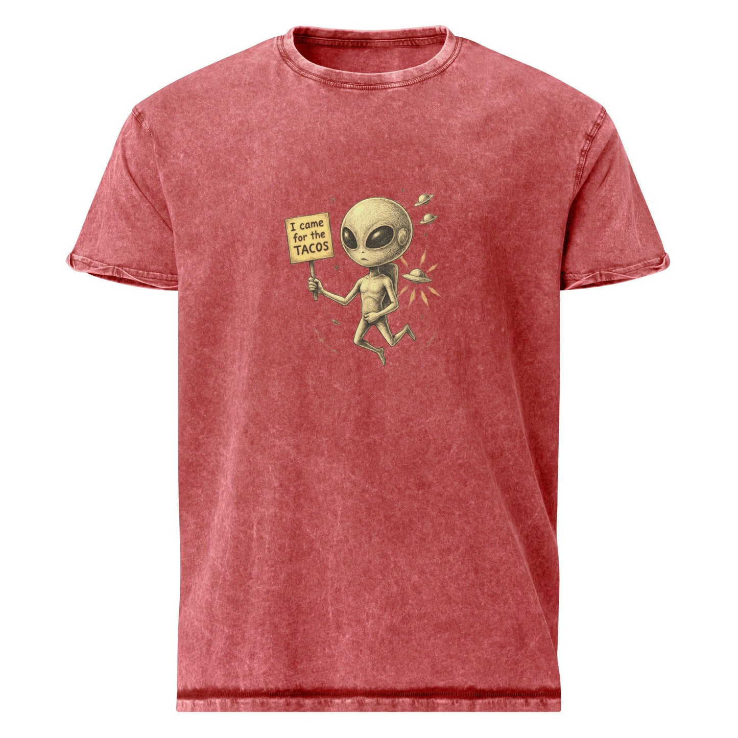 Alien Shirt Graphic | Funny Space Foodie Tee | I Came for the Tacos Statement Top - IconVexa