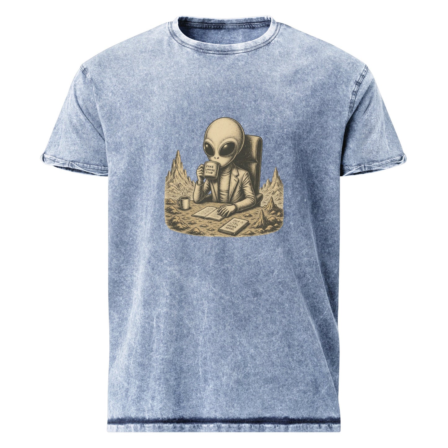 Alien Shirt Graphic | Space Conspiracy Coffee Tee | Fake Landing Club UFO T-Shirt - IconVexa