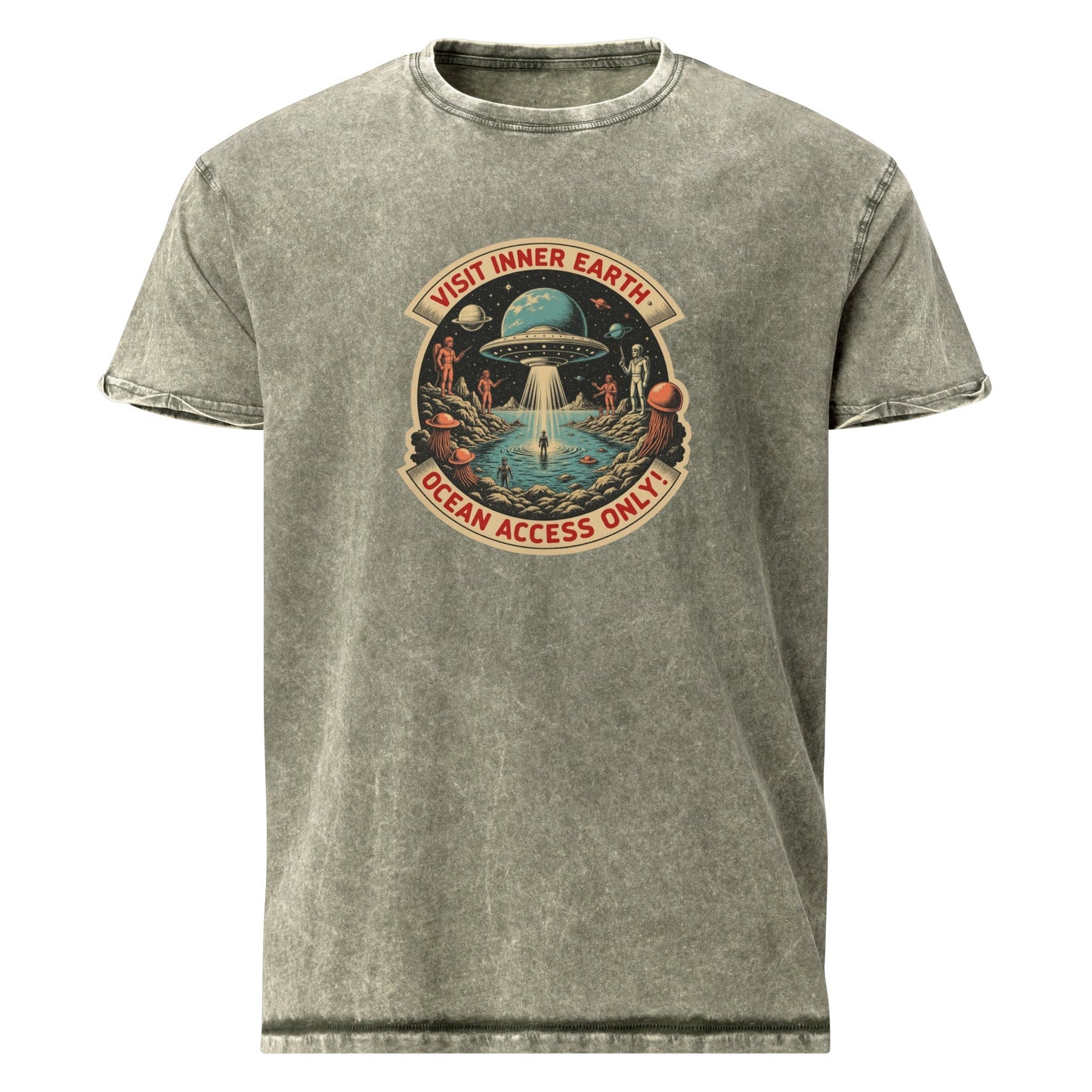 Alien Shirt | Visit Inner Earth Tee | Vintage Space Tourism Graphic - IconVexa