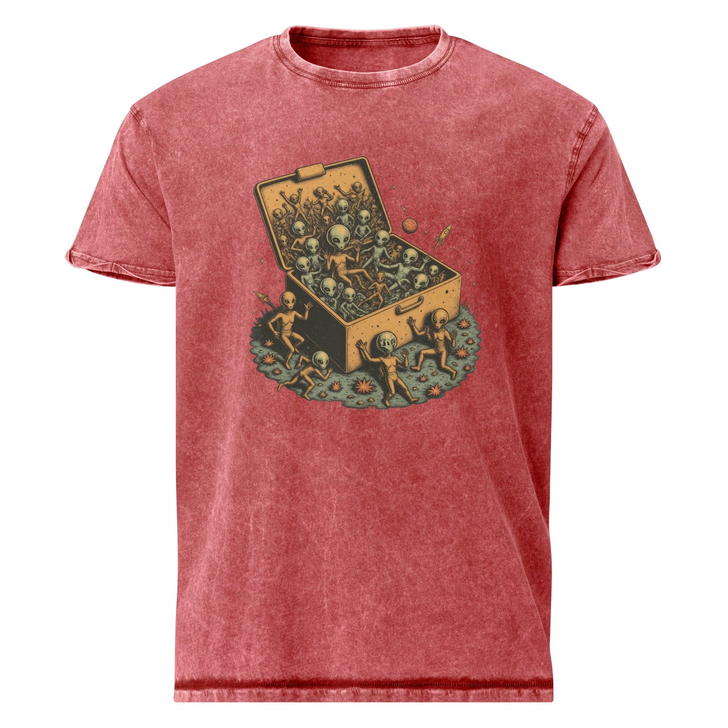 Alien Suitcase Tee | Funny UFO Graphic Shirt | Retro Sci - Fi Streetwear for Space Fans - IconVexa