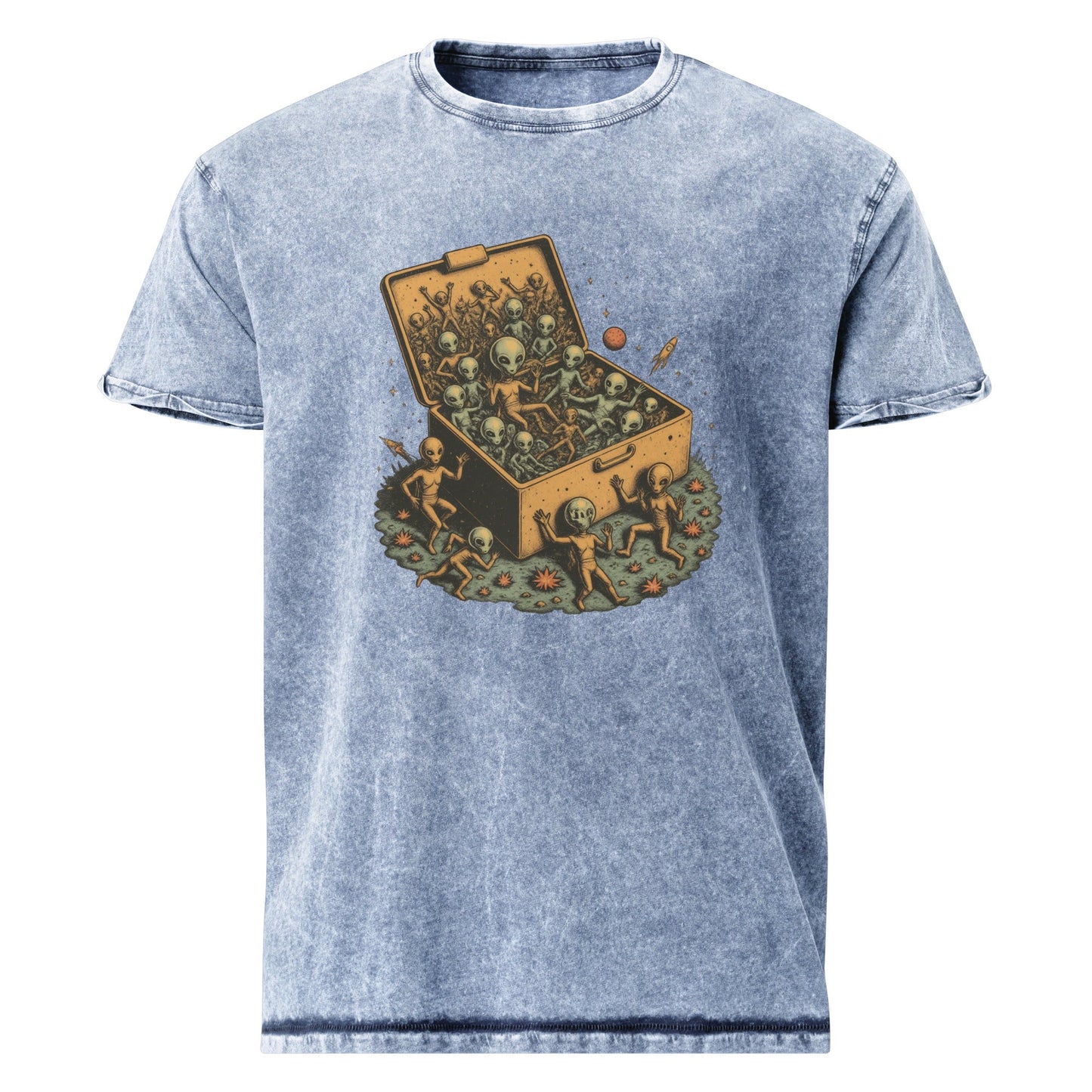Alien Suitcase Tee | Funny UFO Graphic Shirt | Retro Sci - Fi Streetwear for Space Fans - IconVexa