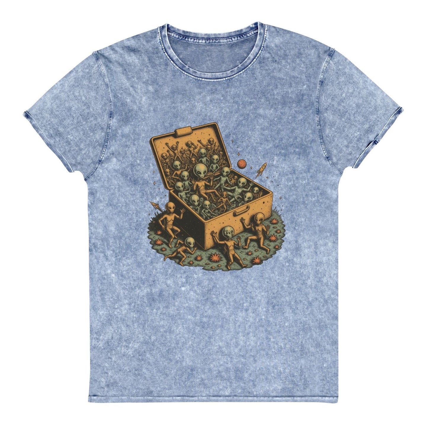 Alien Suitcase Tee | Funny UFO Graphic Shirt | Retro Sci - Fi Streetwear for Space Fans - IconVexa