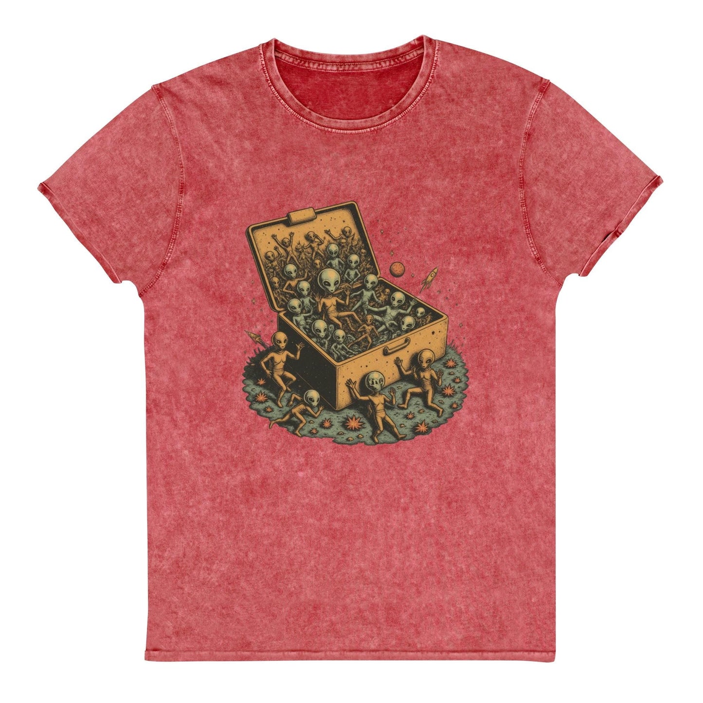 Alien Suitcase Tee | Funny UFO Graphic Shirt | Retro Sci - Fi Streetwear for Space Fans - IconVexa