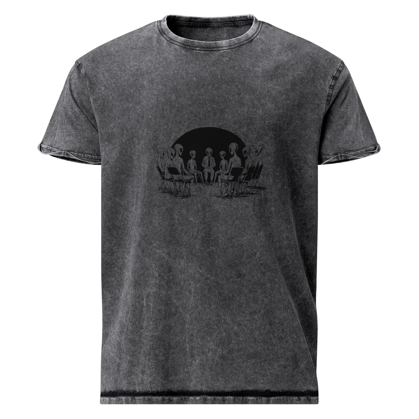 Alien Support Group Shirt | Sci - Fi Dark Humor Tee | Artistic UFO Graphic T-Shirt - IconVexa