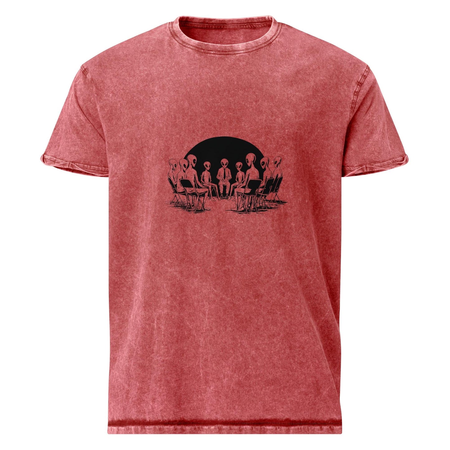 Alien Support Group Shirt | Sci - Fi Dark Humor Tee | Artistic UFO Graphic T-Shirt - IconVexa