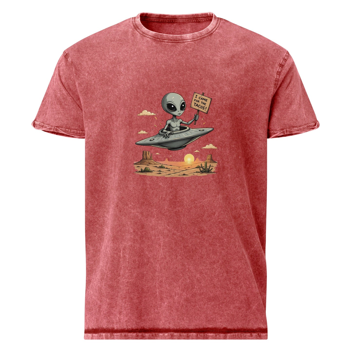 Alien Taco Lover UFO Shirt | Funny Space Graphic Tee for Foodies | Quirky Sci - Fi T-Shirt - IconVexa