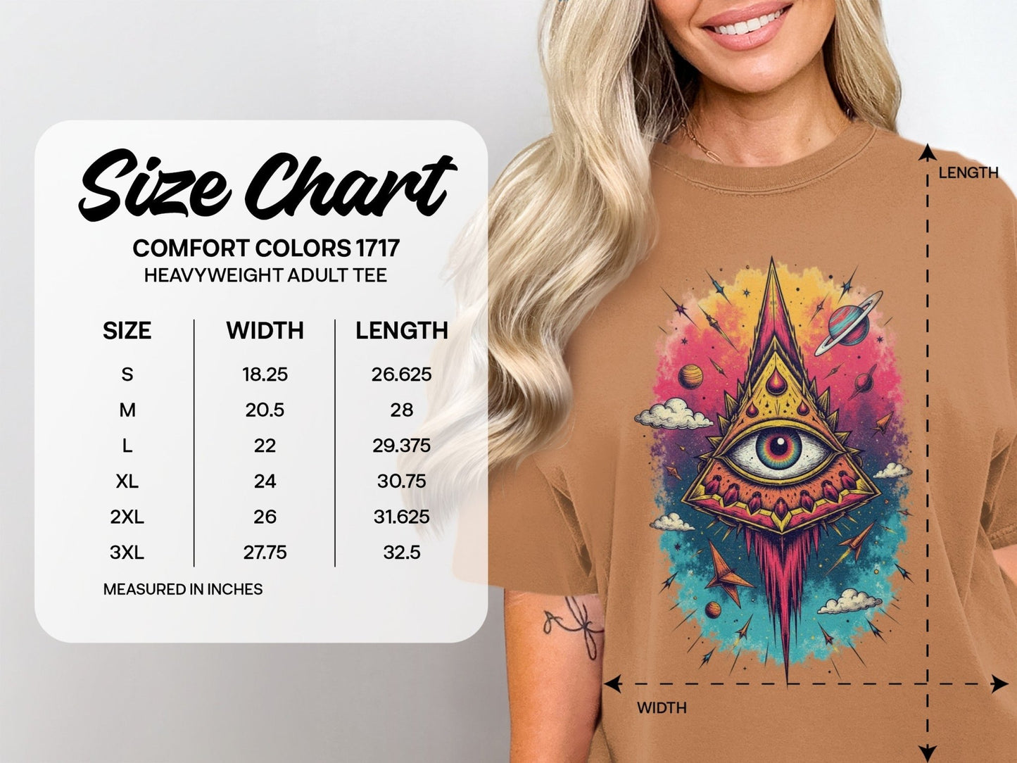 All Seeing Eye With Planets Design Fantastic T-Shirt - IconVexa