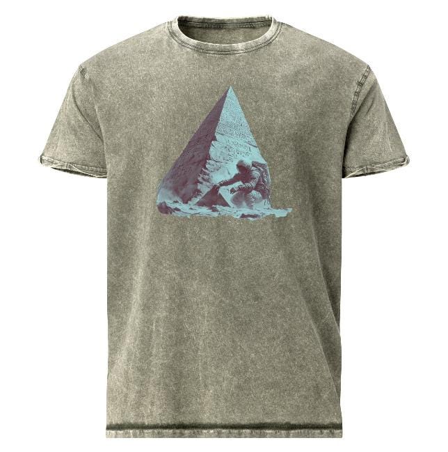 Astronaut Pyramid Discovery T-Shirt | Sci - Fi Ancient Alien Tee | Space Explorer Graphic Shirt - IconVexa