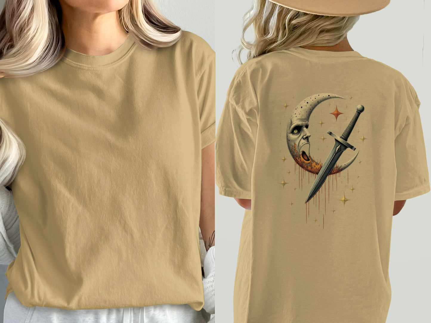 Moon and Dagger Graphic Printed T-shirt product type
