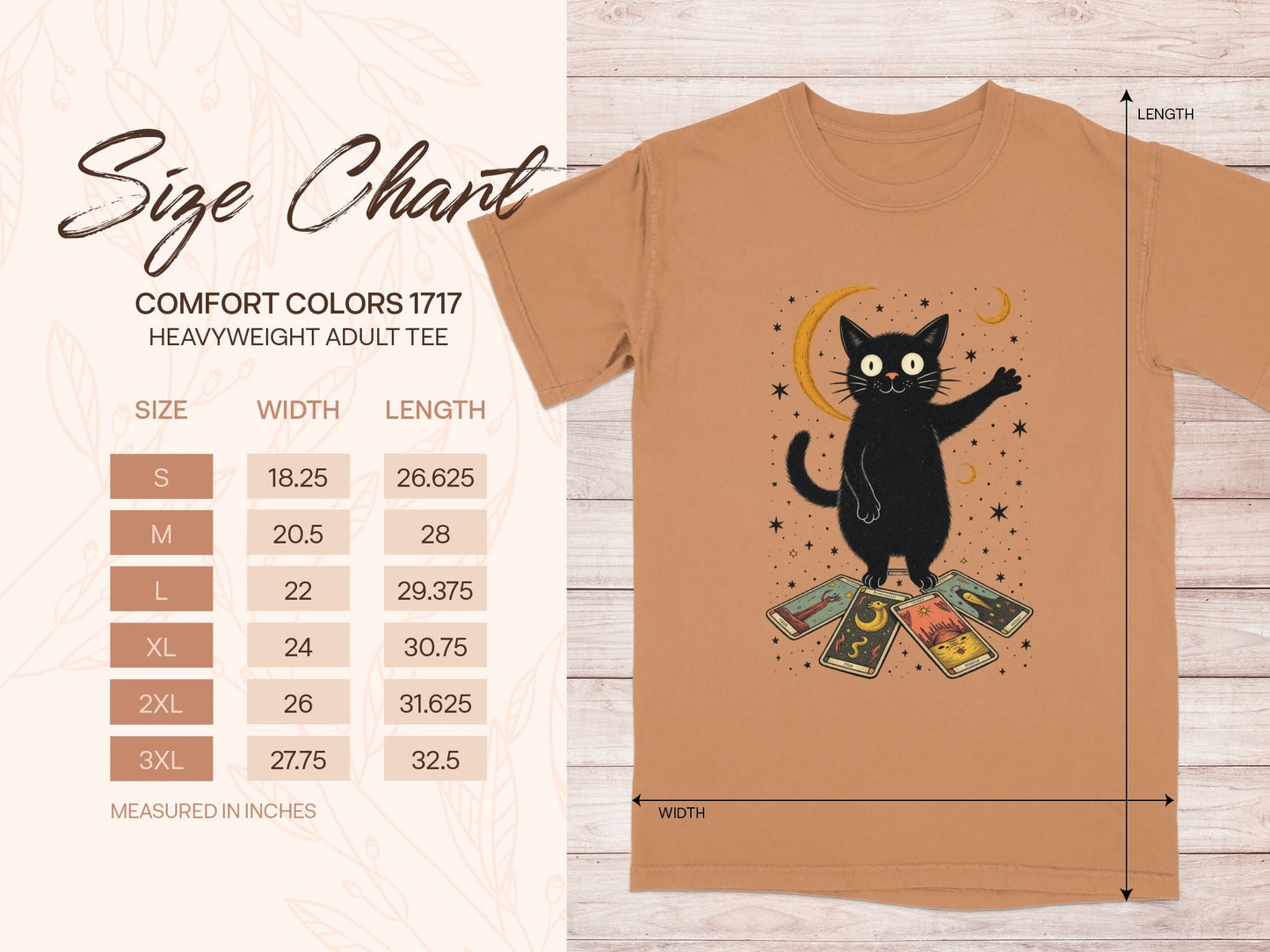 Black Cat Tarot Reading Moon Cycle Art Graphic T-Shirt - IconVexa