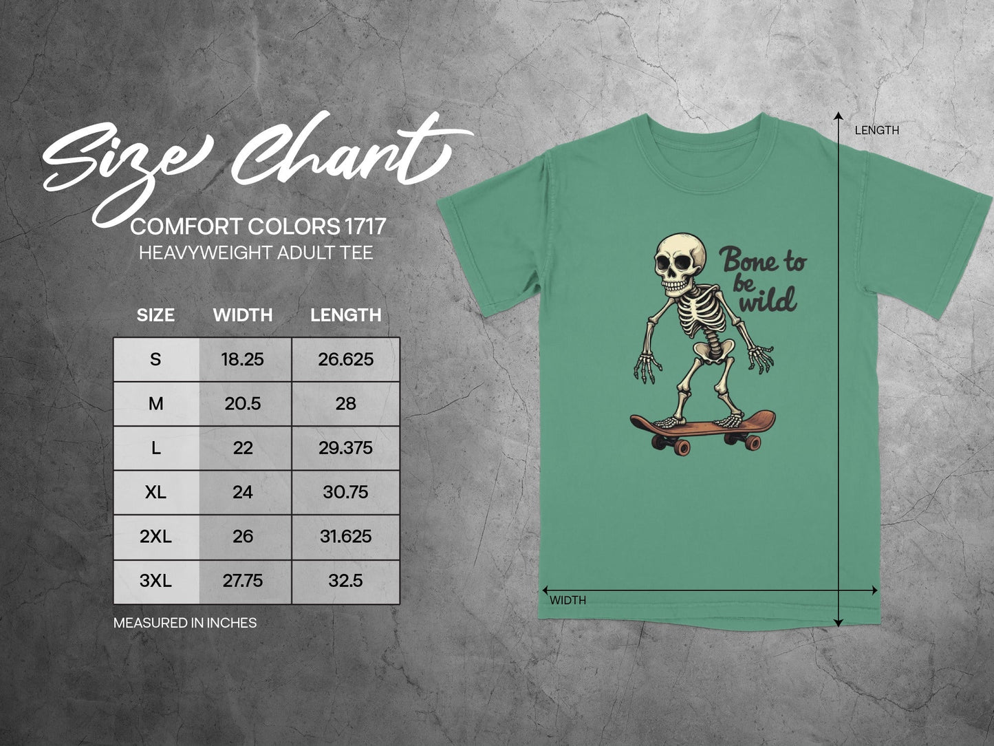 Bone to be Wild Skeleton On Skateboard Graphic T-Shirt - IconVexa