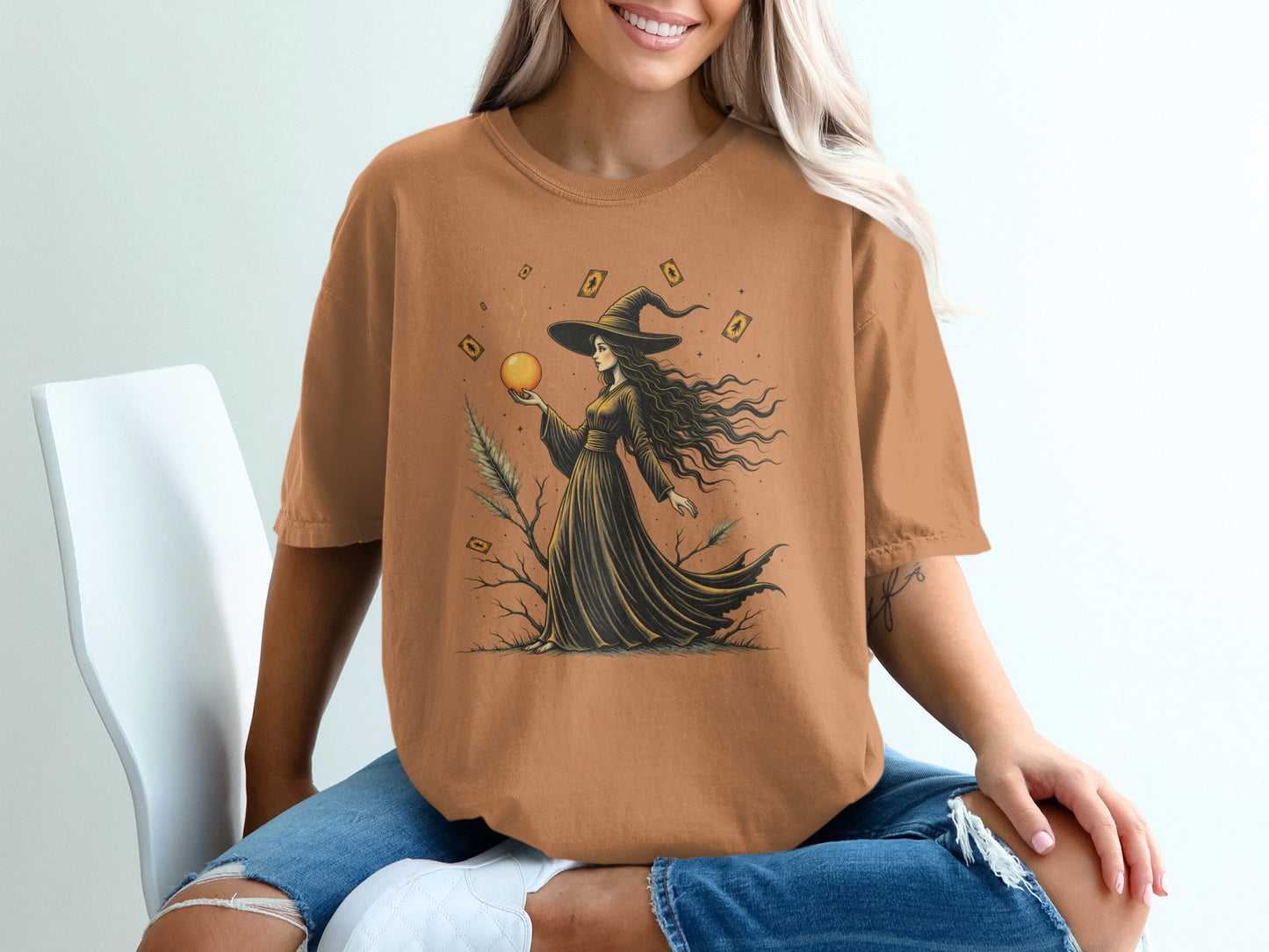 Mesmerizing Artwork Witch with Orb T-shirt product