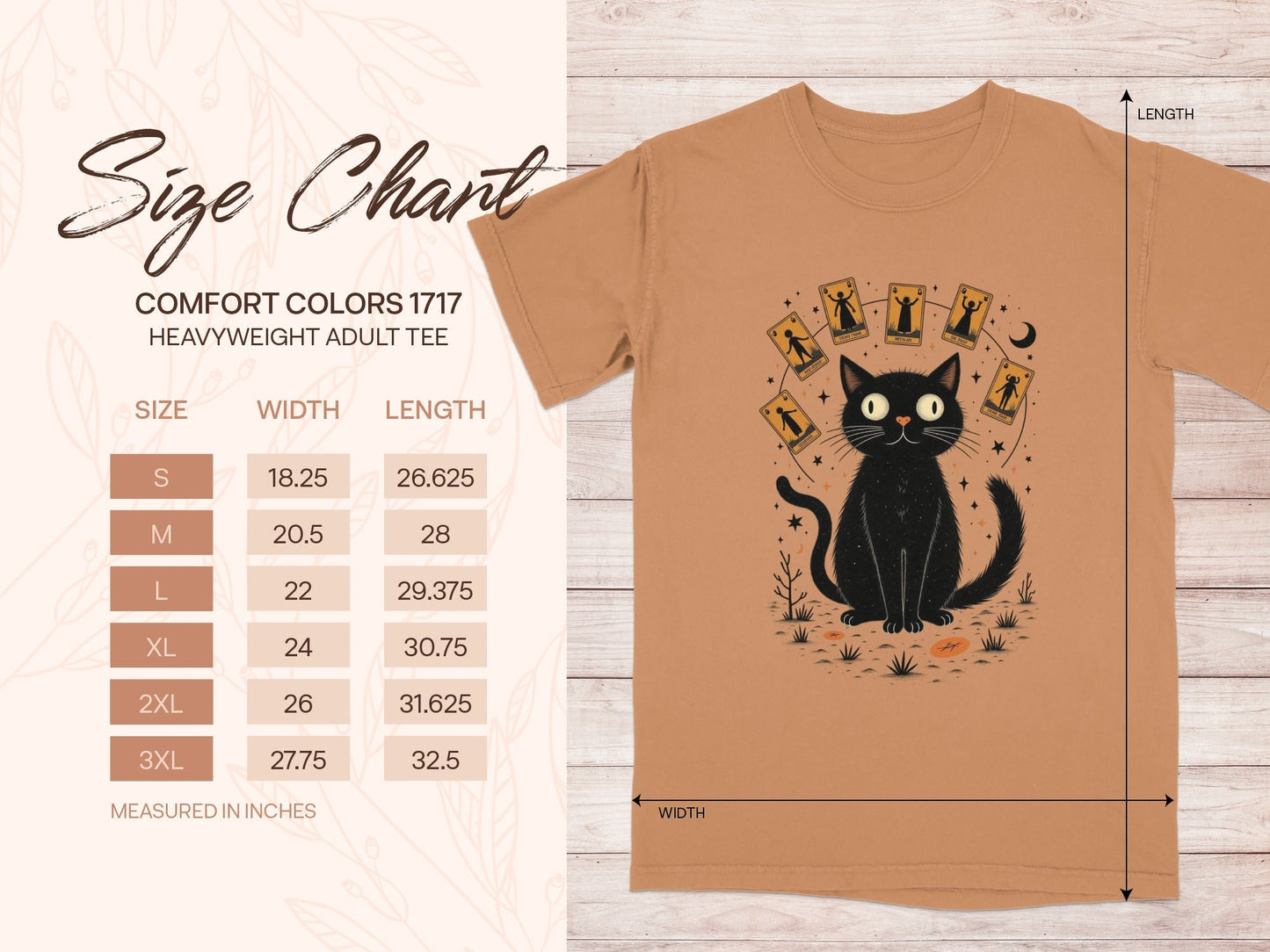 Cat Surrounded with Tarot Cards Graphic Printed T-Shirt - IconVexa