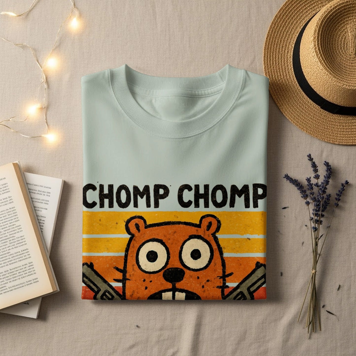 Chomp Chomp Madafakas T-Shirt, Funny Beaver Shirt, Animal Lover Gift, Retro Style Tee, Graphic Tee for Men and Women, Sarcastic T-Shirt - IconVexa