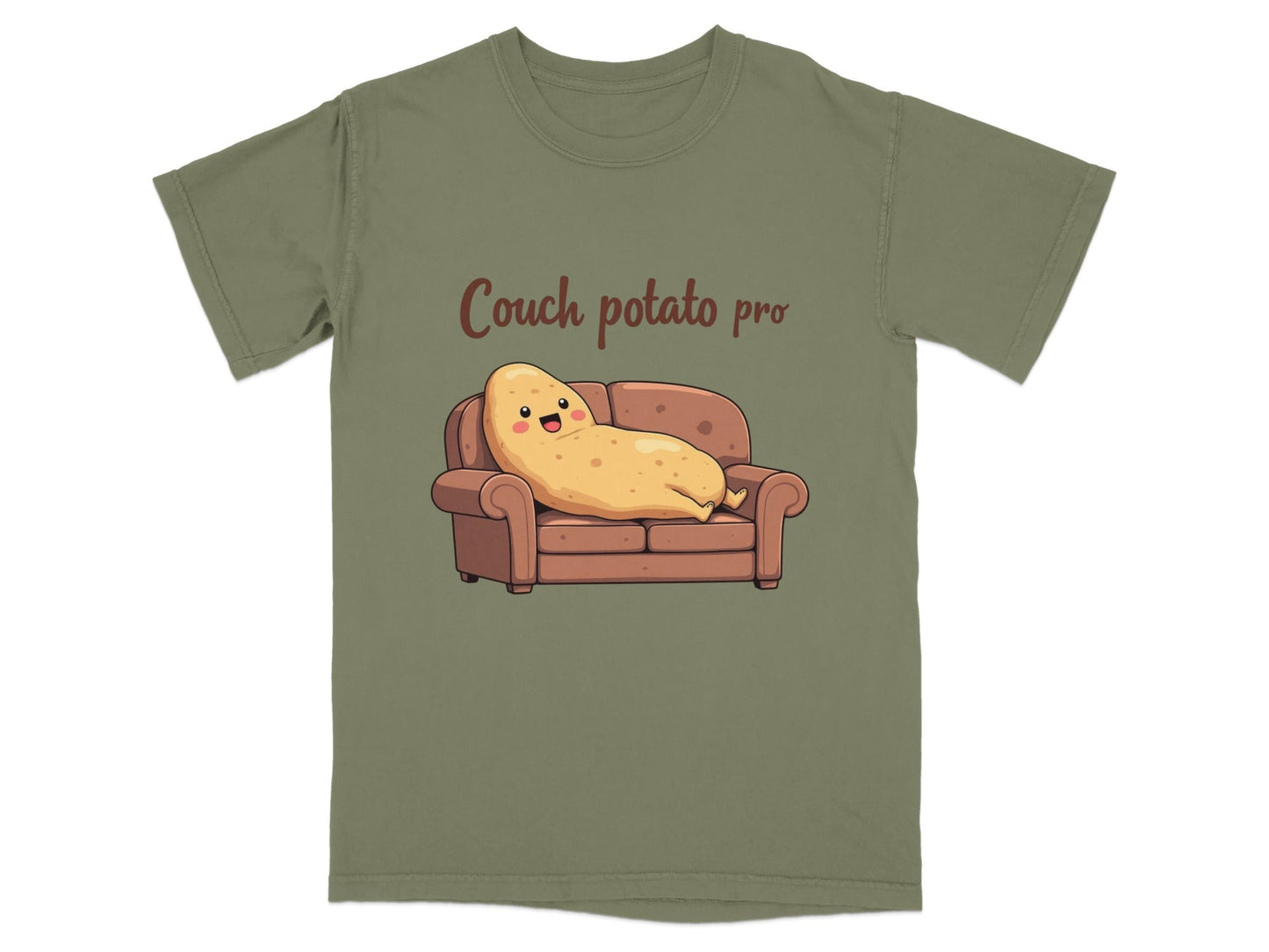 Couch Potato Pro Lazy Potato Funny Graphic Design T-Shirt - IconVexa