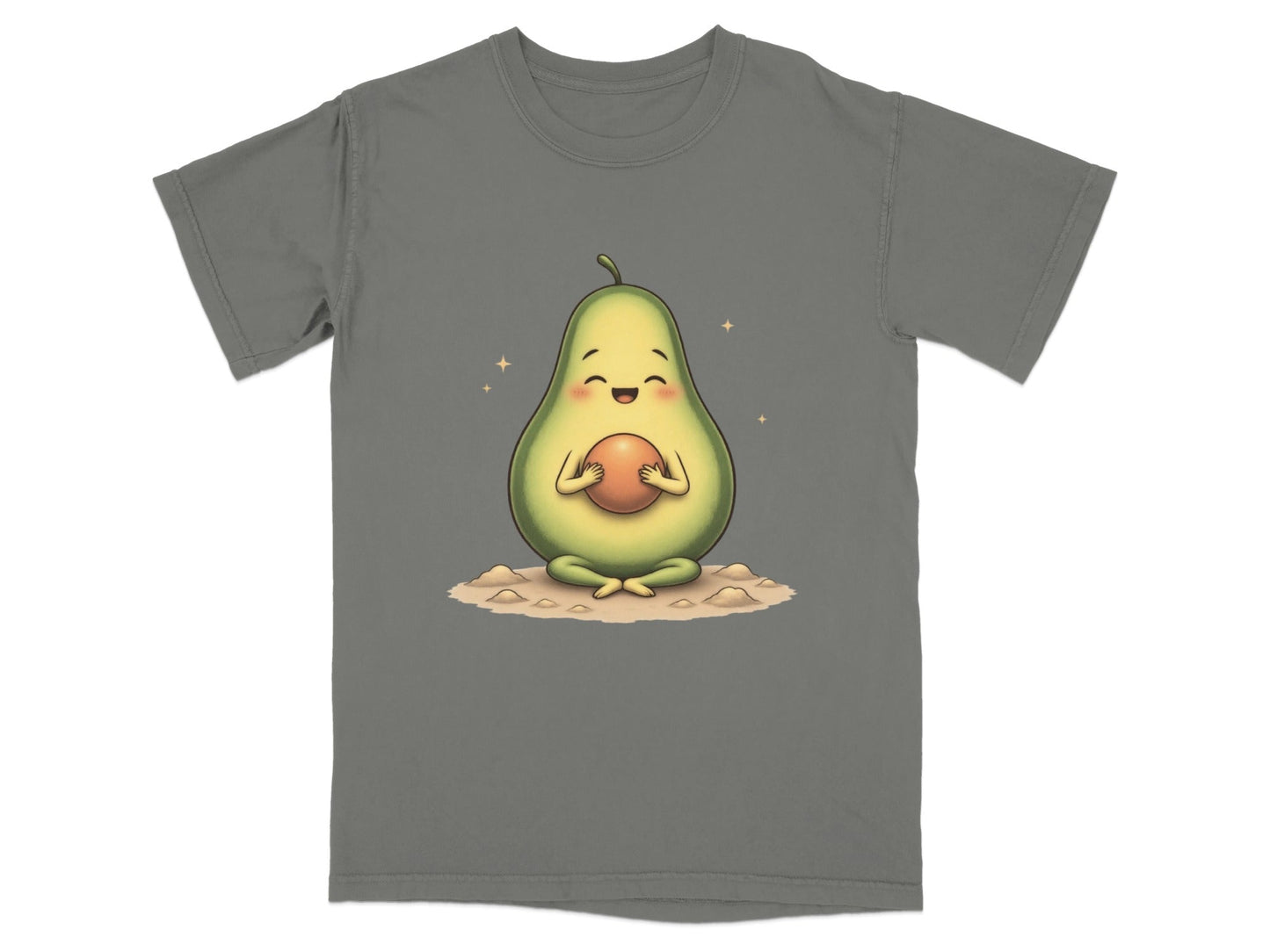 Cute Avocado Meditating Zen Style Graphic Novelty T-Shirt - IconVexa