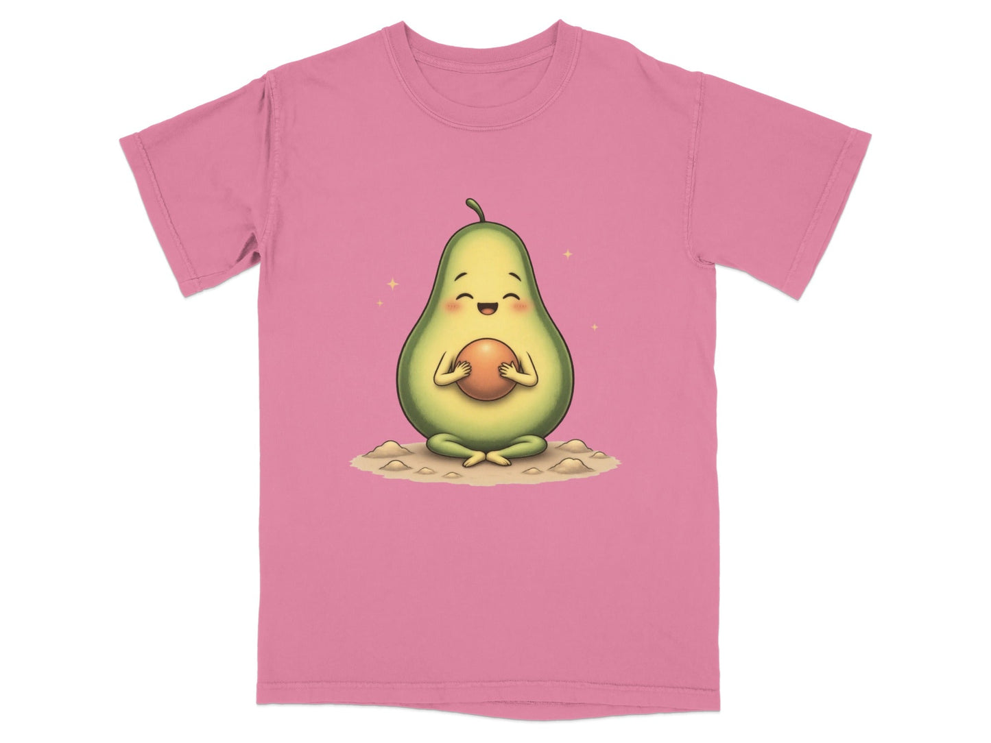 Cute Avocado Meditating Zen Style Graphic Novelty T-Shirt - IconVexa