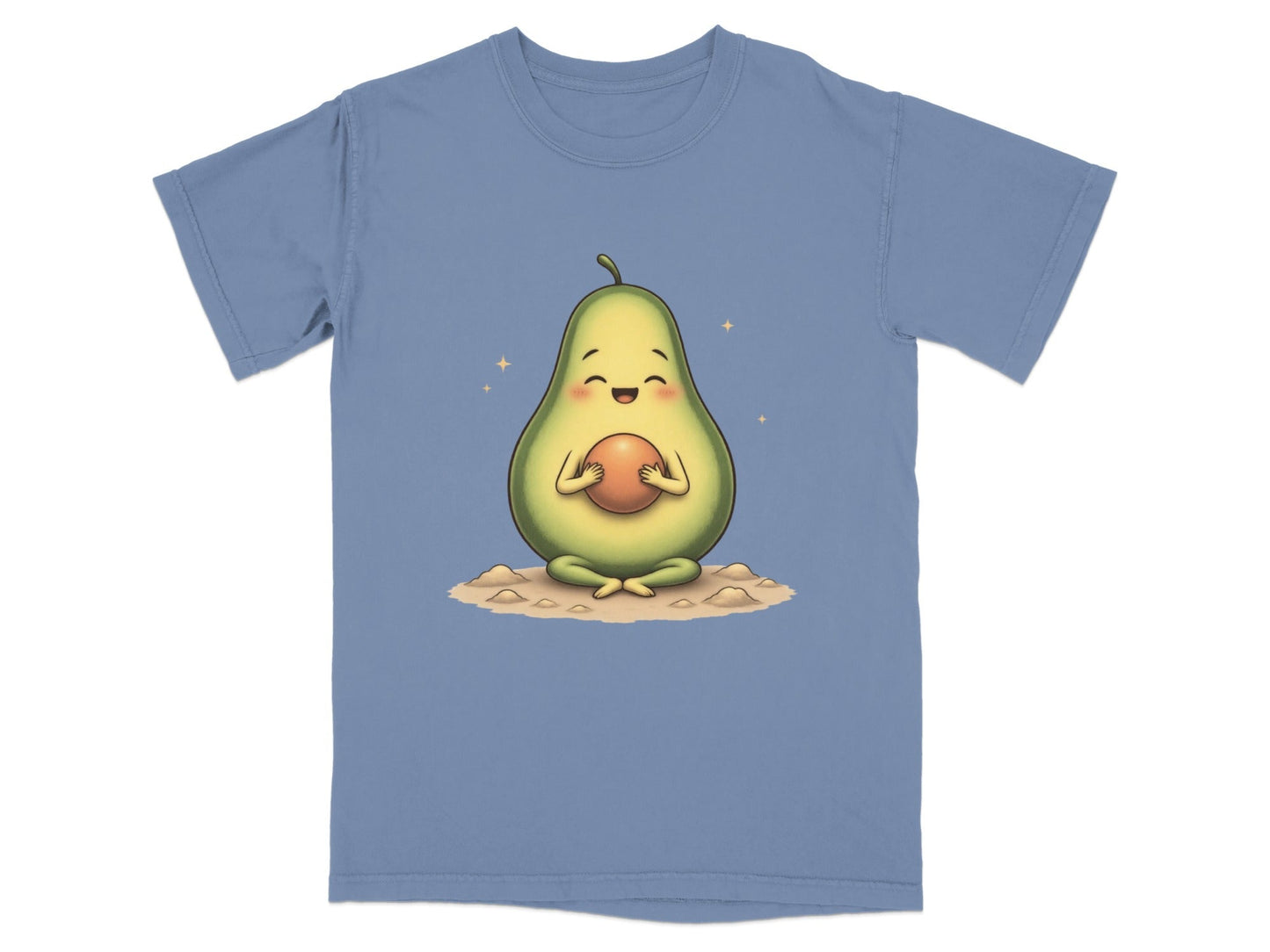 Cute Avocado Meditating Zen Style Graphic Novelty T-Shirt - IconVexa